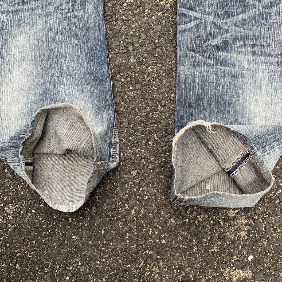 Japanese Brand 🔥THRASHED🔥Japanese Vintage Jeans Faded Wash Denim Pants Size US 34 / EU 50 - 15 Thumbnail