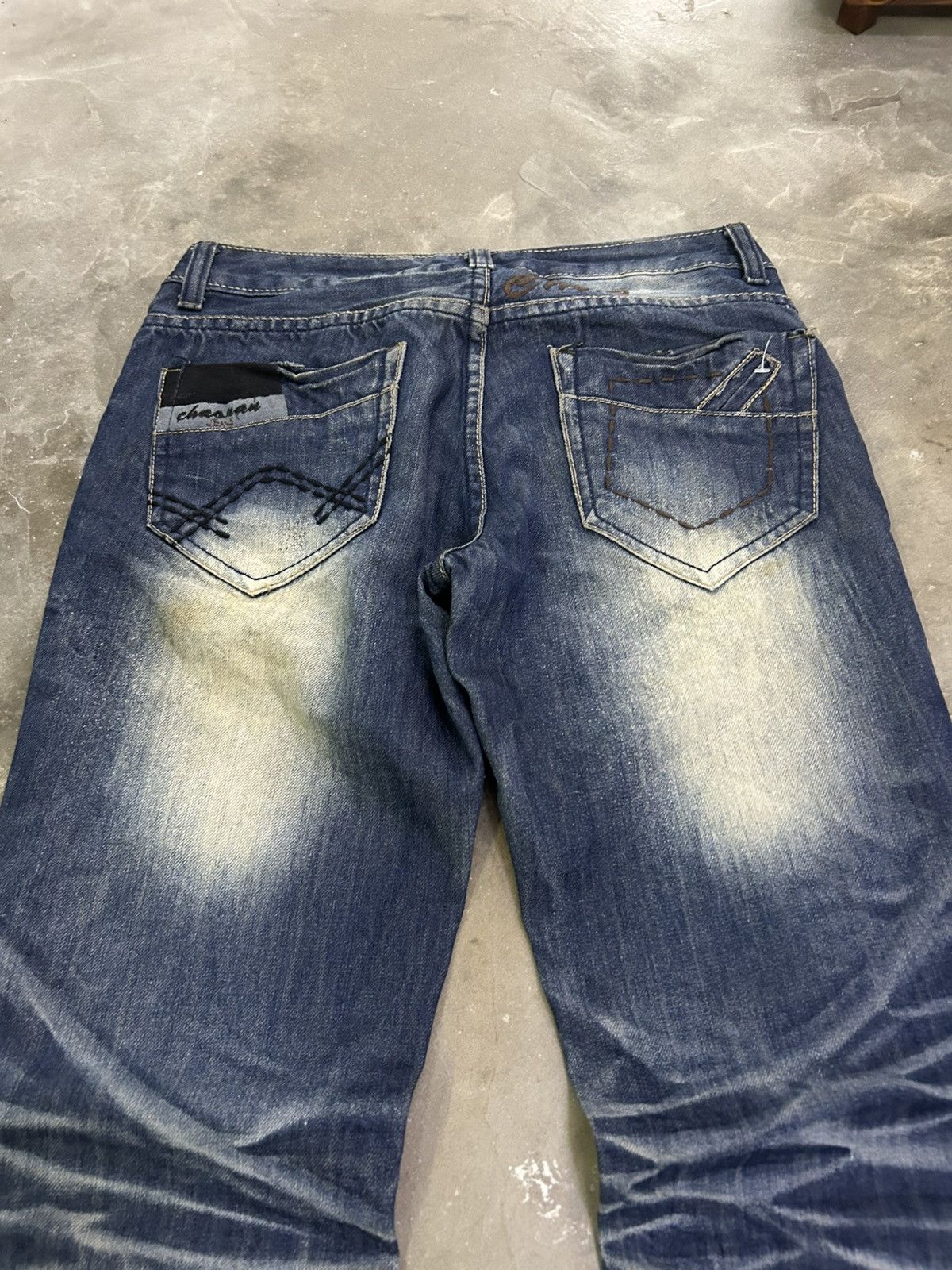 If Six Was Nine Jianai Denim Stacked Grunge Fit Heavy Fade Whisker Washed Size US 28 / EU 44 - 17 Thumbnail