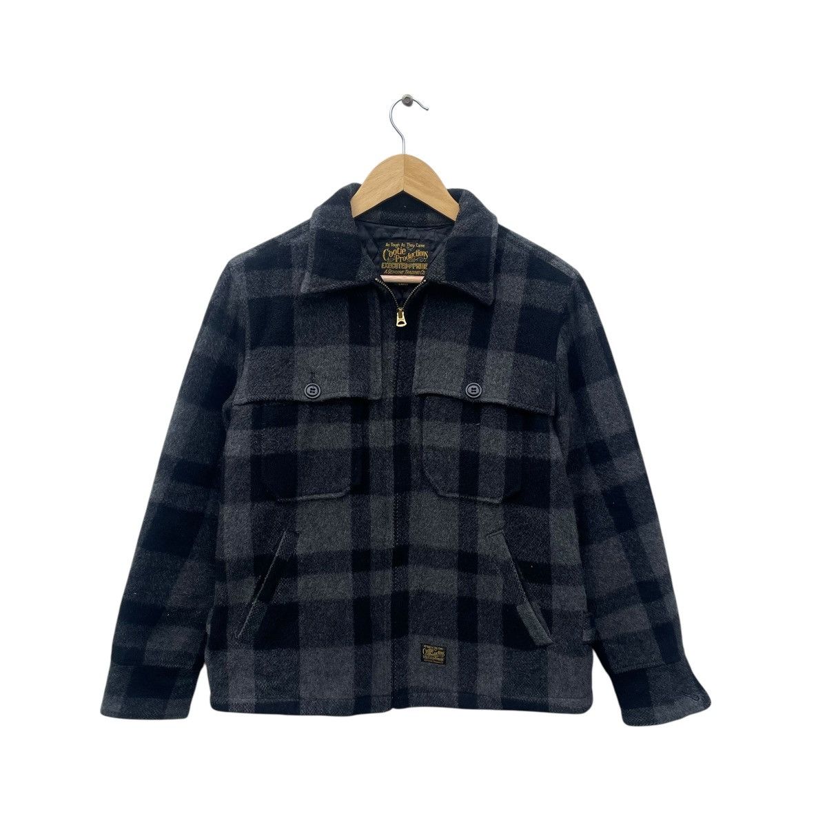 Flannel × Vintage 💥Cotie Production Checked Jacket Shadow Plaid Size US M / EU 48-50 / 2 - 1 Thumbnail