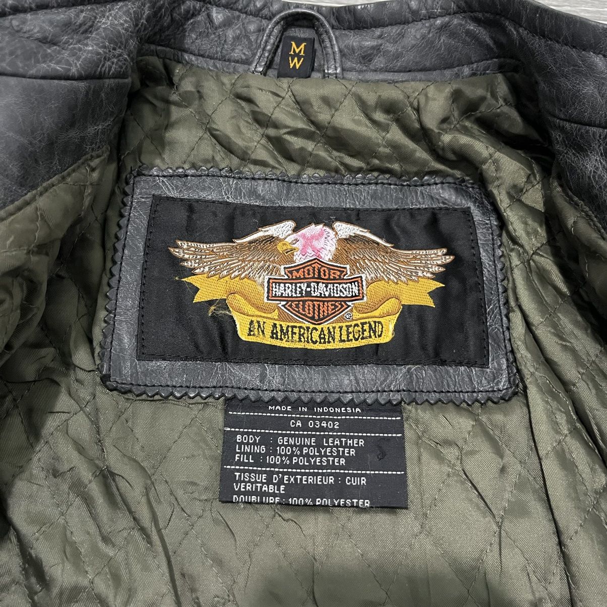 Leather 2000's Harley Davidson Bikers Leather Jacket Size US XS / EU 42 / 0 - 12 Thumbnail