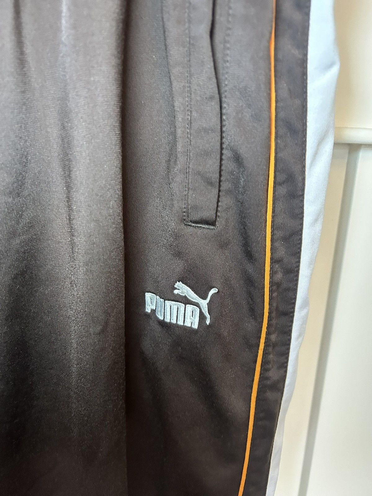 Puma Vintage Puma baggy chocolate brown track pants Size US 36 / EU 52 - 5 Thumbnail