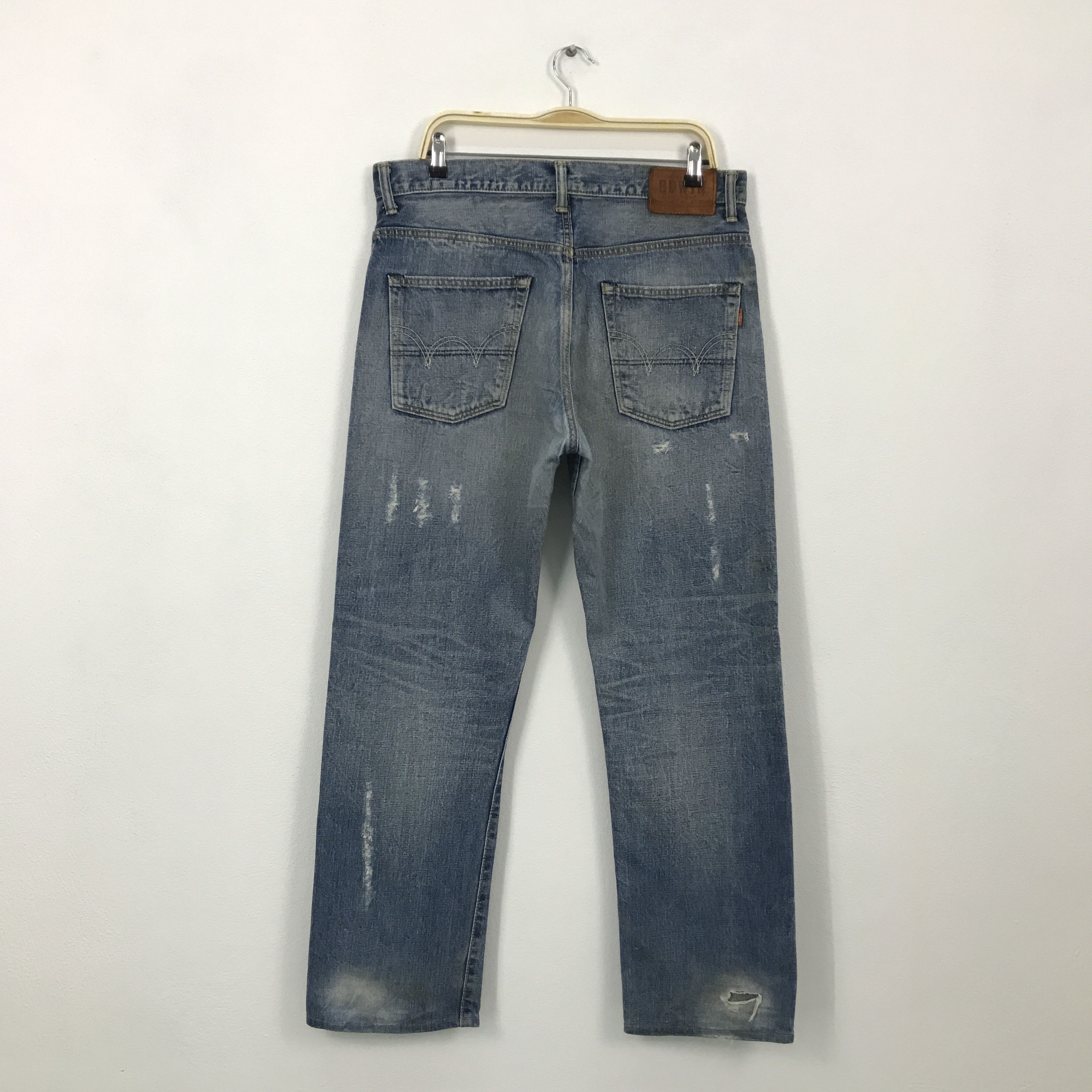 Edwin × Japanese Brand Baggy style edwin distressed jean pants Size US 32 / EU 48 - 4 Thumbnail
