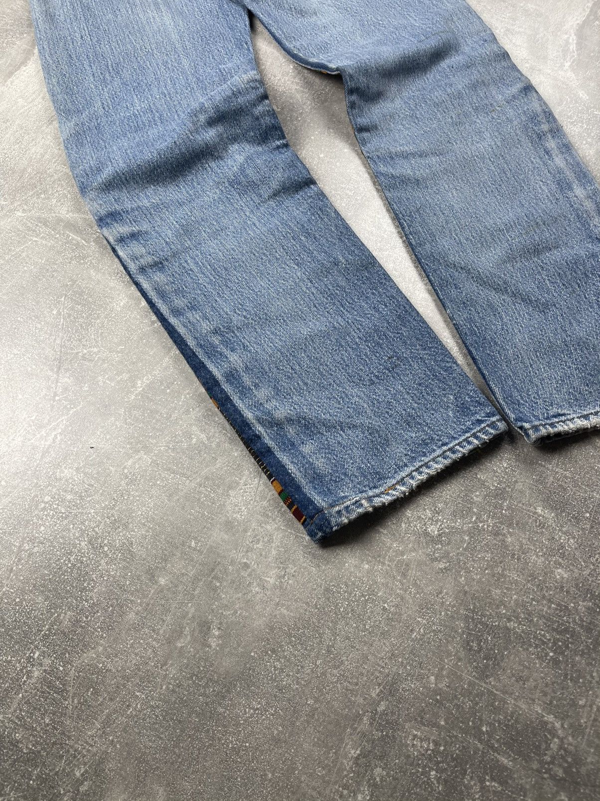 Levi's × Levi's Vintage Clothing × Vintage Levi’s Vintage 701 Denim Stripped Custom Jeans 80s USA Size 28" / US 6 / IT 42 - 10 Thumbnail