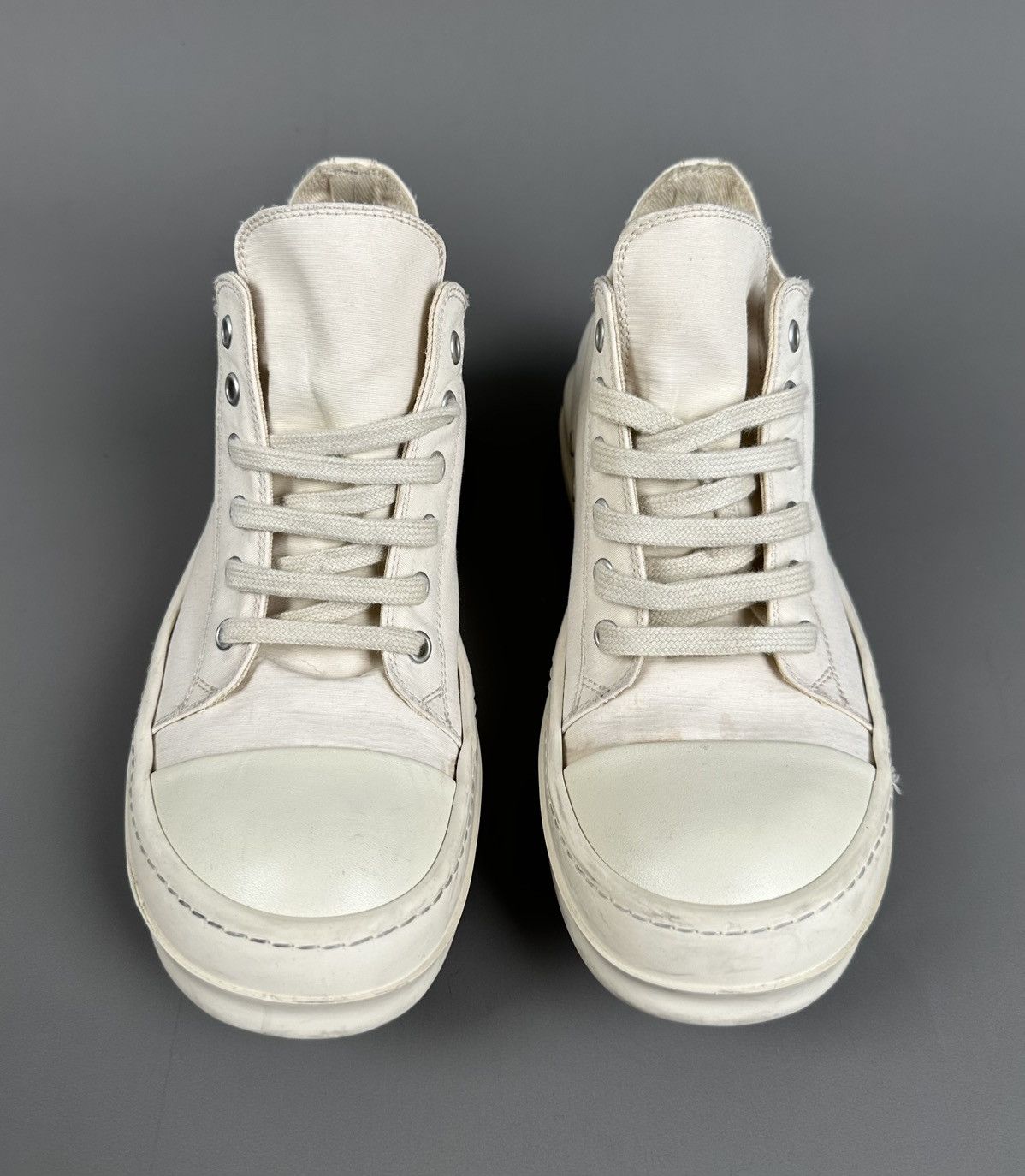 Rick Owens Rick Owens - Drkshdw Ramones Low Logo Patch - White Size US 7.5 / EU 40-41 - 10 Thumbnail