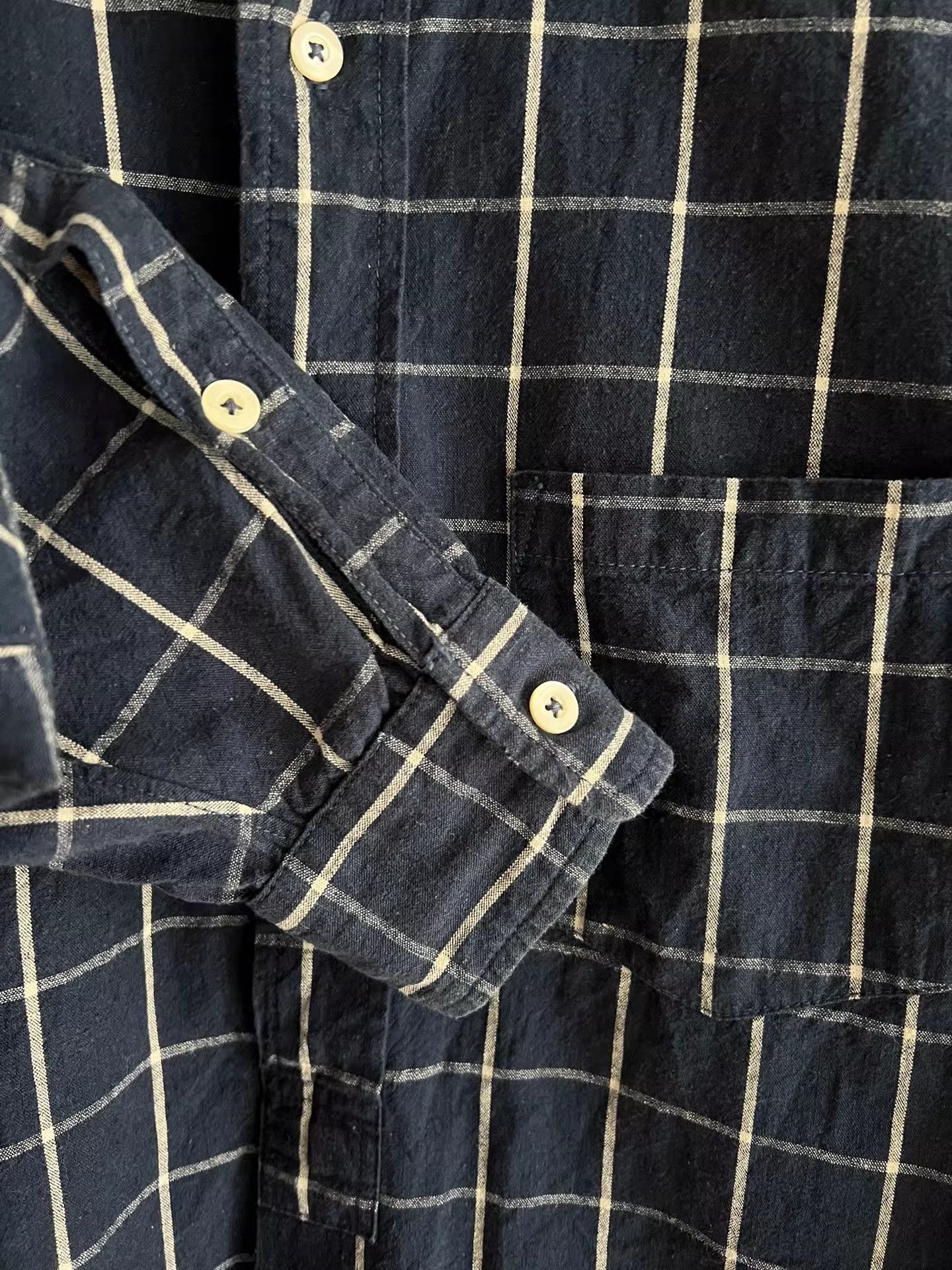 Freewheelers Freewheelers Vintage Indigo Check Linen Shirt Size US M / EU 48-50 / 2 - 4 Thumbnail