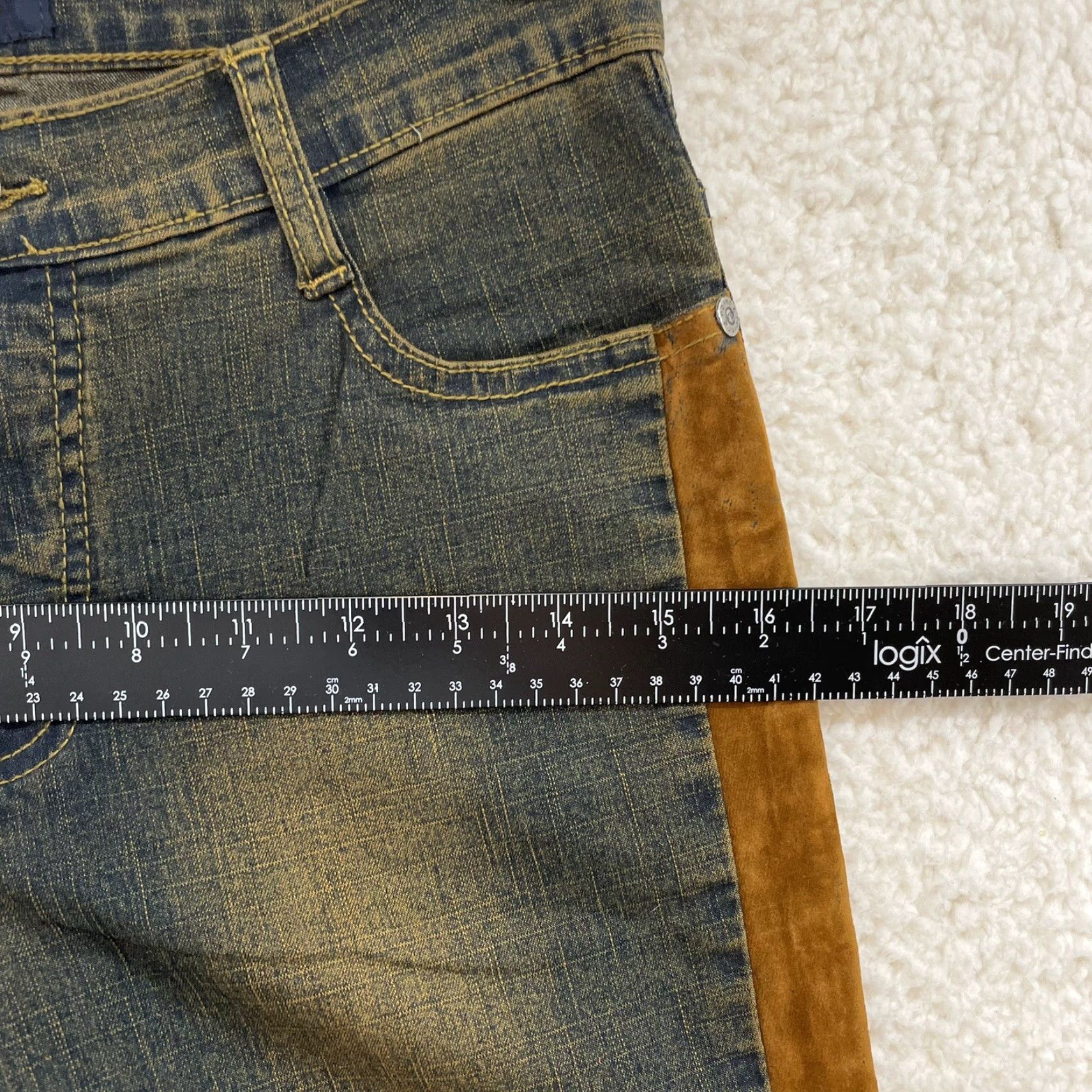 Vintage VINTAGE NEW DEADSTOCK Y2K Jeans 2 25 Long Tall Low Rise Flare Star Burnout Shirt? Size 26" / US 2 / IT 38 - 7 Thumbnail
