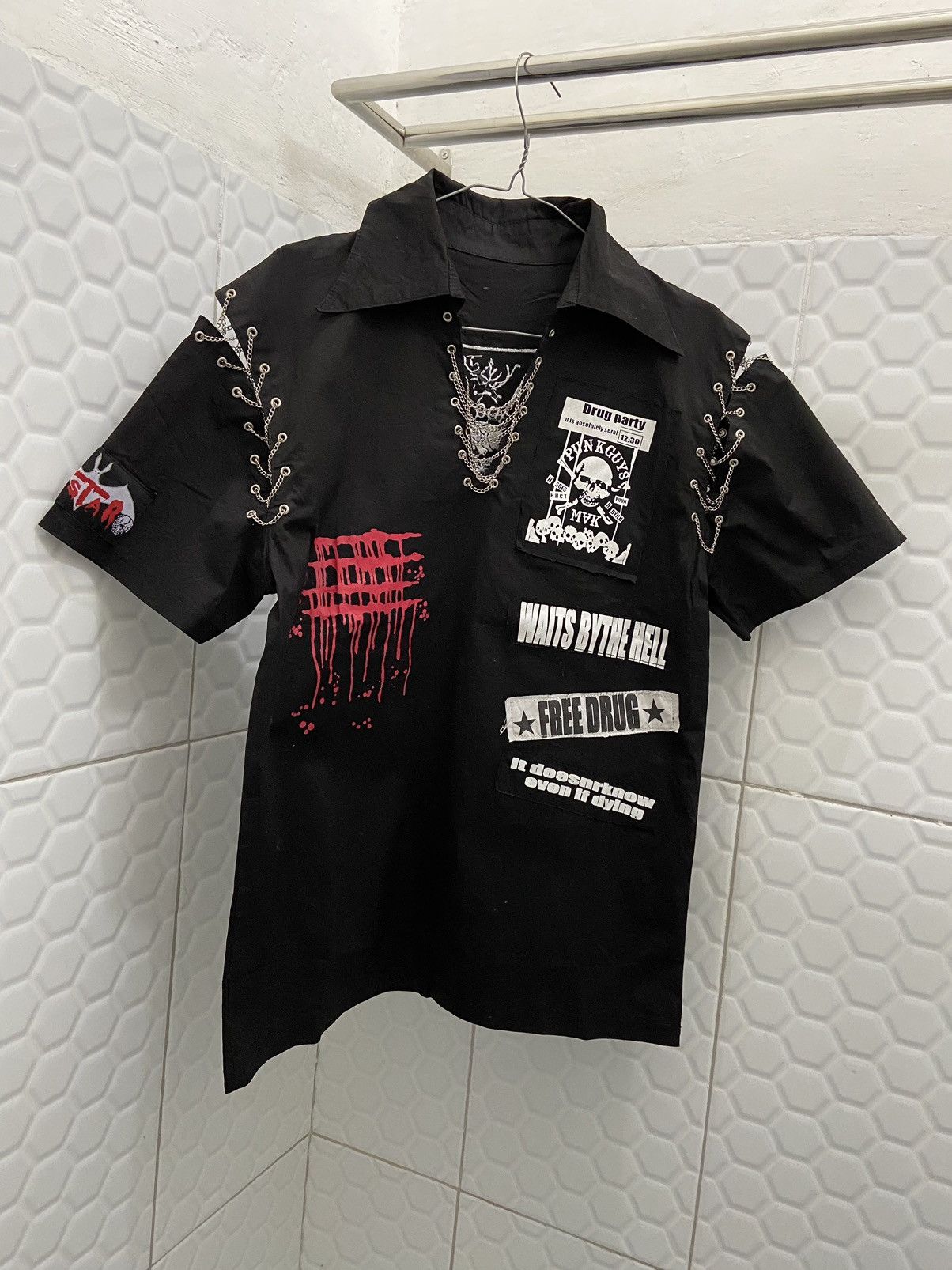 Japanese Brand Japanese Gothic Punk Shirt Size US S / EU 44-46 / 1 - 2 Thumbnail