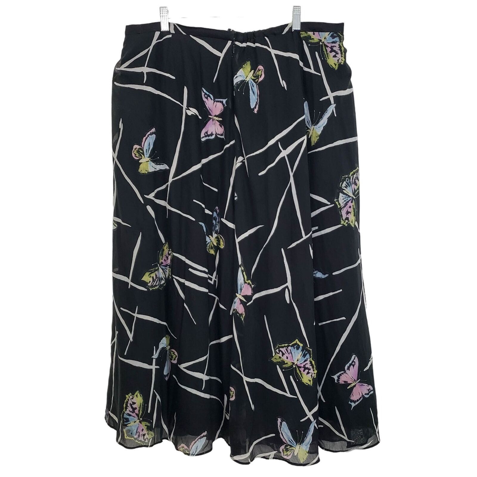 Other Silk Cotton Butterfly Maxi Skirt Womens Waist Size 38 / XL Size 38" / US 16 / IT 52 - 7 Thumbnail