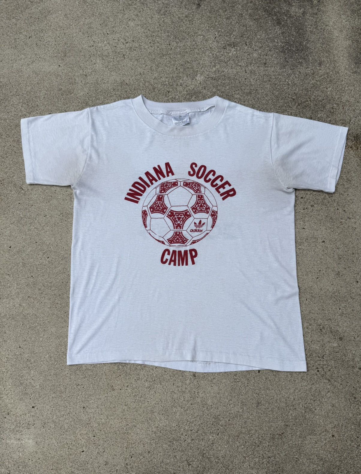 Adidas × Vintage Vtg 80’s Adidas Indiana Soccer Camp Trefoil Logo Tee sz S Size US S / EU 44-46 / 1 - 1 Thumbnail