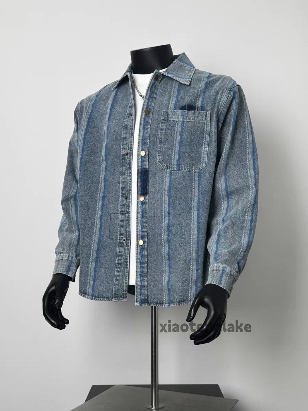 Vintage Utility skate hiphop loose striped yuppie work shirt Size US M / EU 48-50 / 2 - 2 Thumbnail