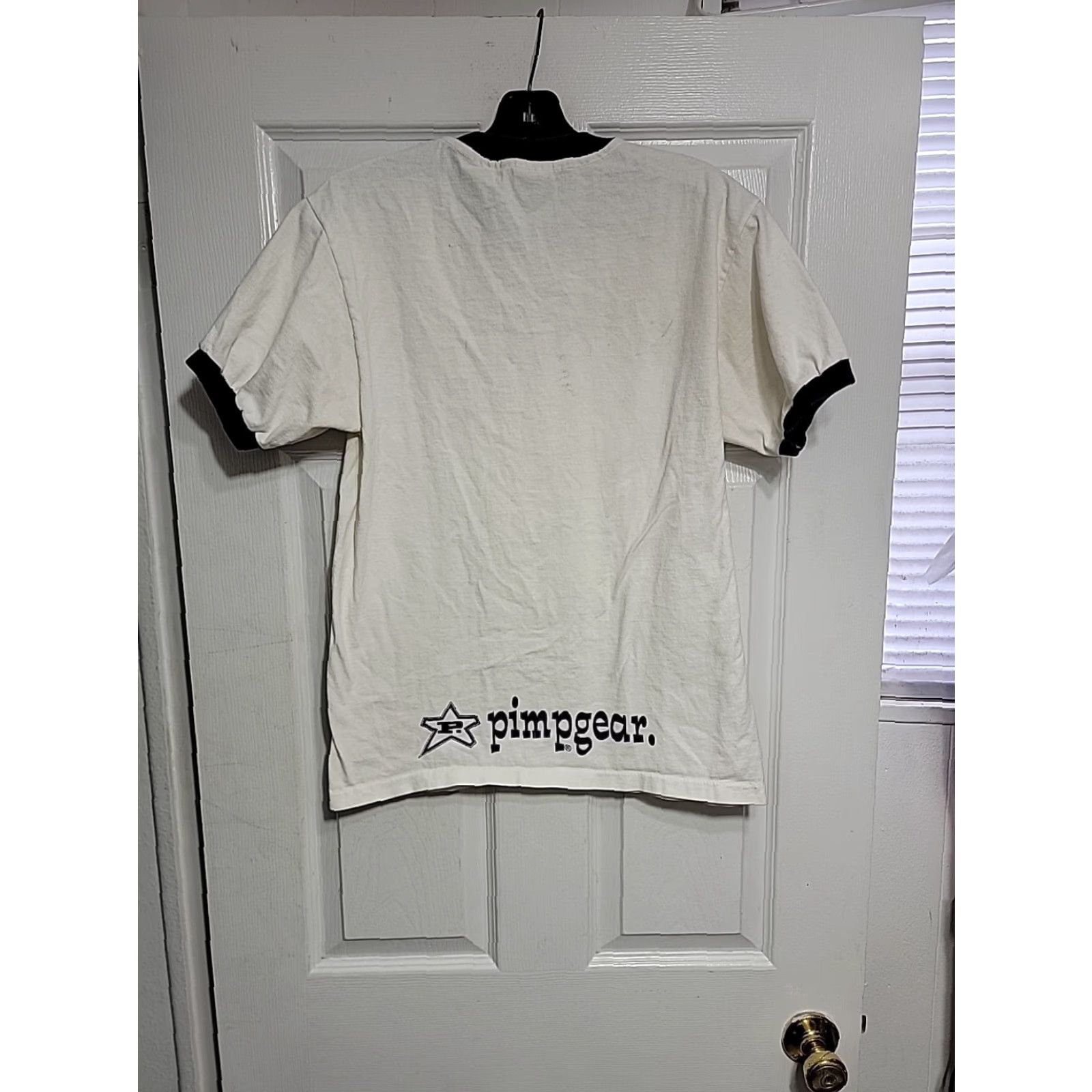 Anvil VINTAGE Pimpgear Shirt 90s Pimp Shirt Mens M White 90s Theme Vintage Pimpgear Size US M / EU 48-50 / 2 - 4 Thumbnail