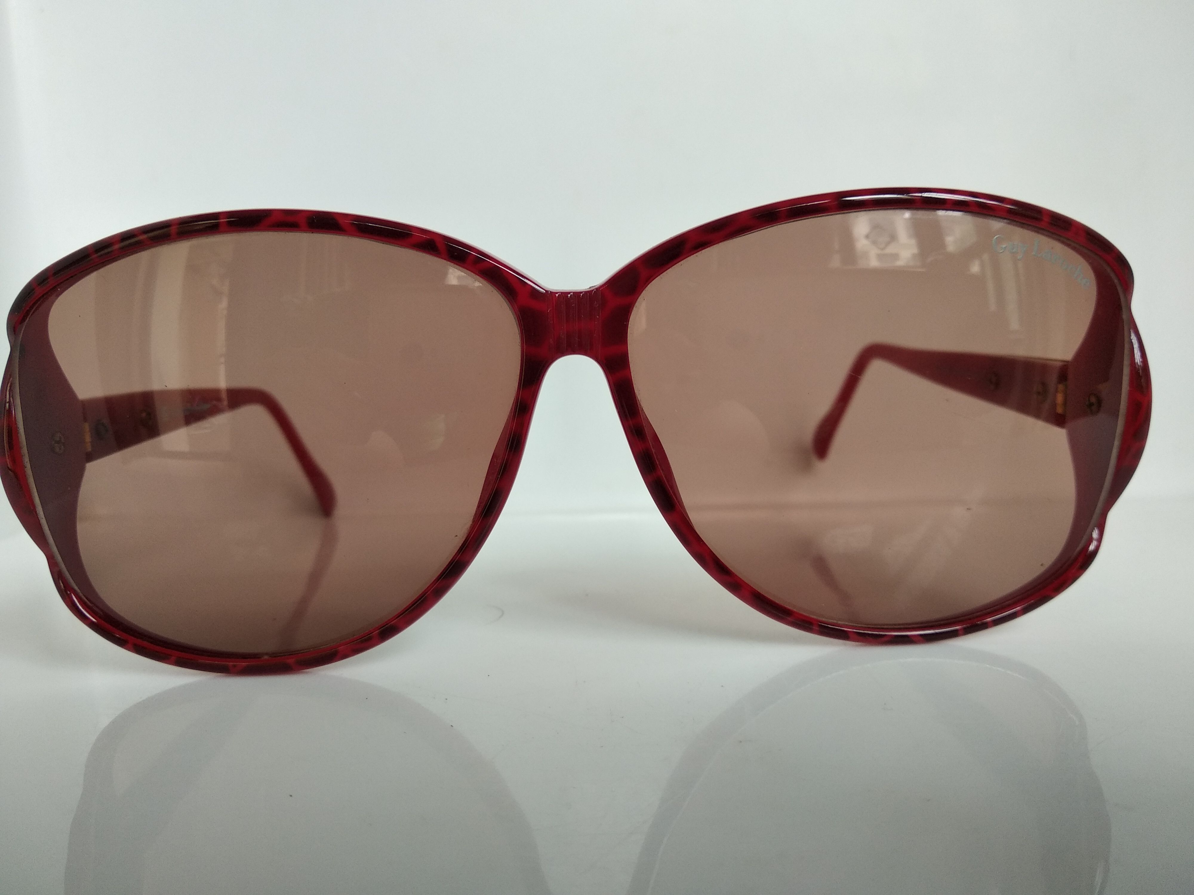 Guy Laroche Vintage Guy Laroche Paris GL-9109 Red Sunglasses Frame Size ONE SIZE - 2 Thumbnail