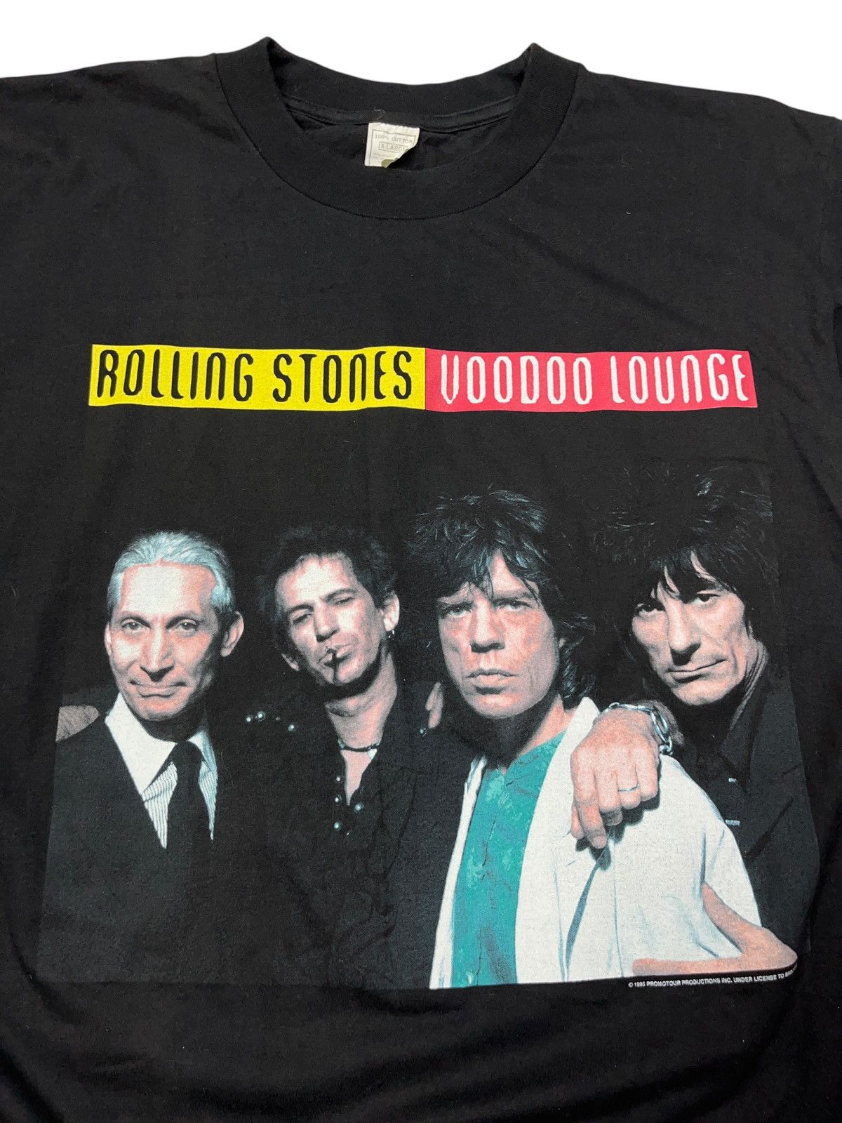 The Rolling Stones Vintage 1995 Rolling Stones Voodoo Lounge Tour T-shirt Size US XL / EU 56 / 4 - 5 Thumbnail