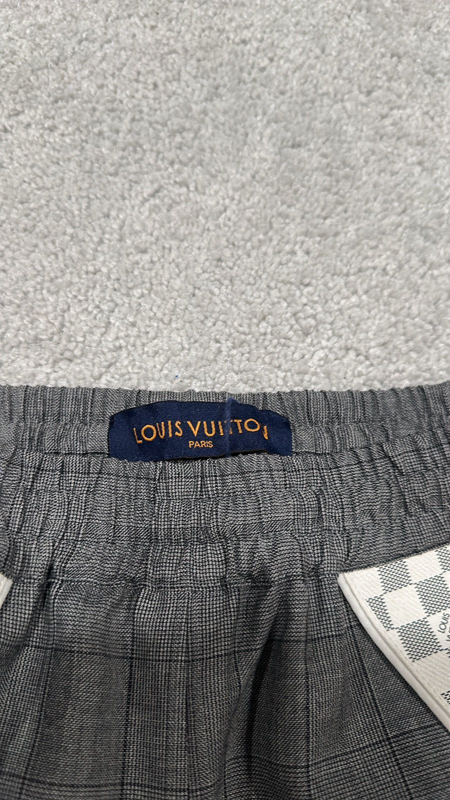 Louis Vuitton Louis Vuitton Grey Checkered Track Shorts Size US 30 / EU 46 - 3 Thumbnail