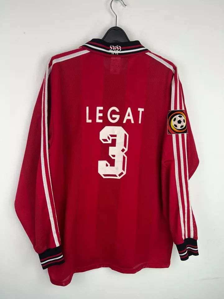 Adidas VfB Stuttgart 1996/97 away FOOTBALL Kit SHIRT JERSEY #3 Size US L / EU 52-54 / 3 - 8 Thumbnail