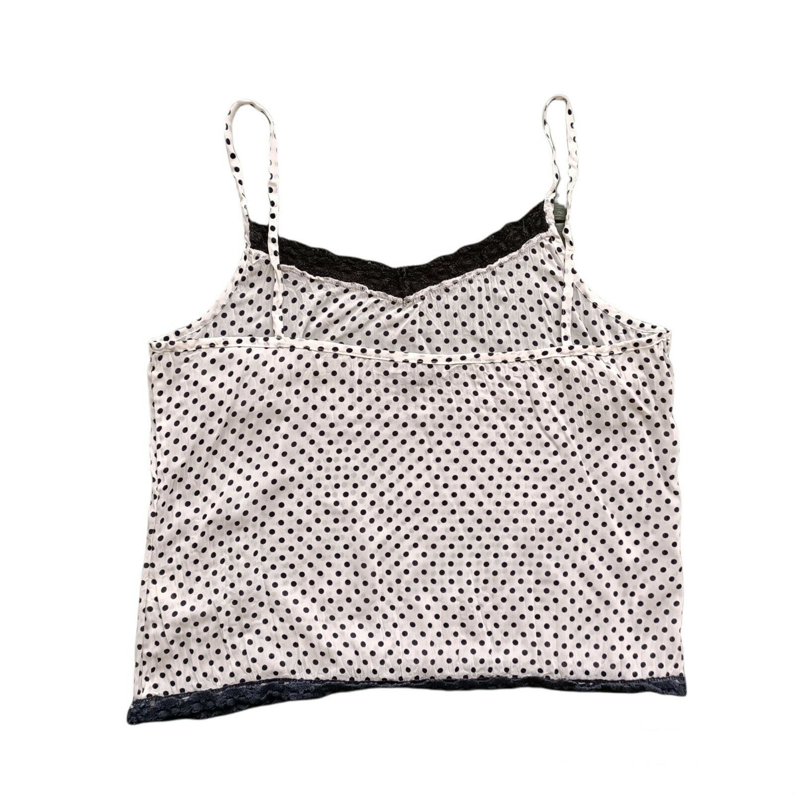 Vintage Vintage Y2K 2000s Charlie Brown Cami Top Polka Dot Crochet Size XL / US 12-14 / IT 48-50 - 2 Thumbnail