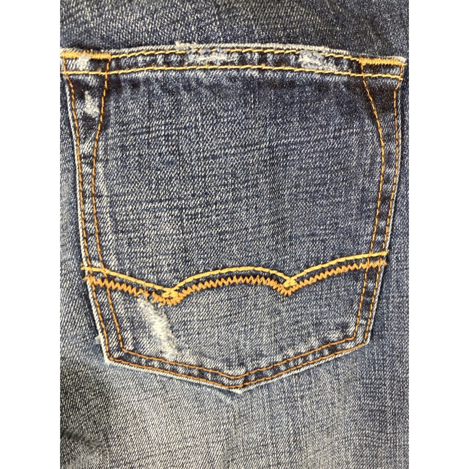 American Eagle Outfitters American Eagle Jeans Men 26x28 Blue Straight Fit Denim Casual Mid Rise Cotton 2010s Size US 26 / EU 42 - 7 Thumbnail