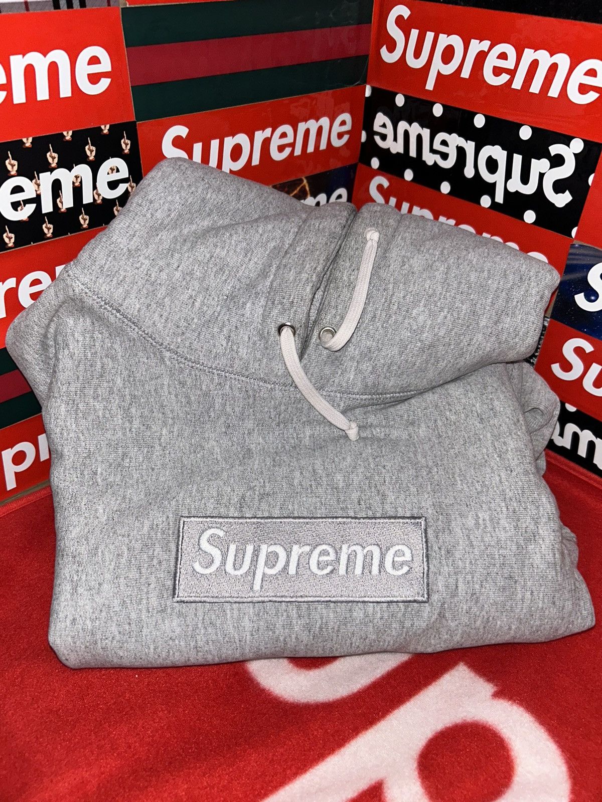 Supreme Supreme 2003 Grey Box Logo Hoodie size Large RARE Grailed