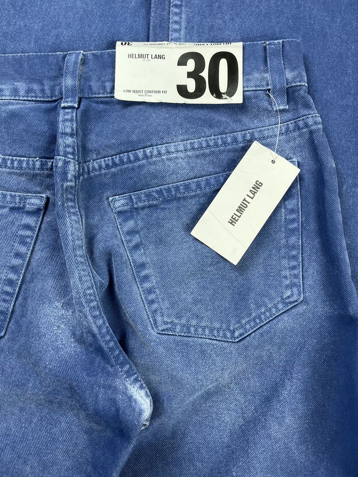 Helmut Lang SS02 Helmut Lang Overprinted Blue Denim Jeans Size US 30 / EU 46 - 4 Thumbnail