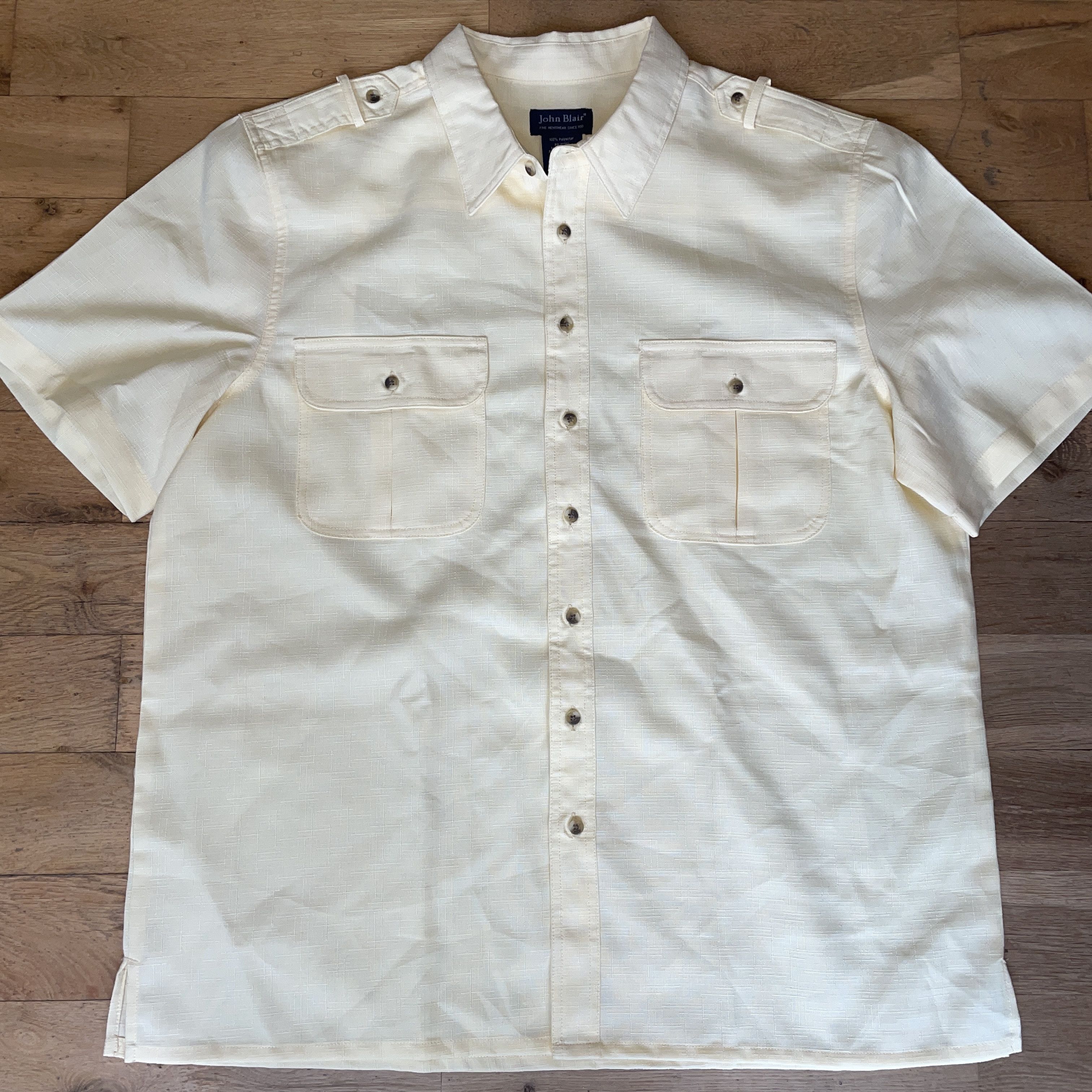 Blair × Vintage John Blair Men's Fashion Short Sleeve Shirt Large Size Xlb Size US XXL / EU 58 / 5 - 1 Thumbnail