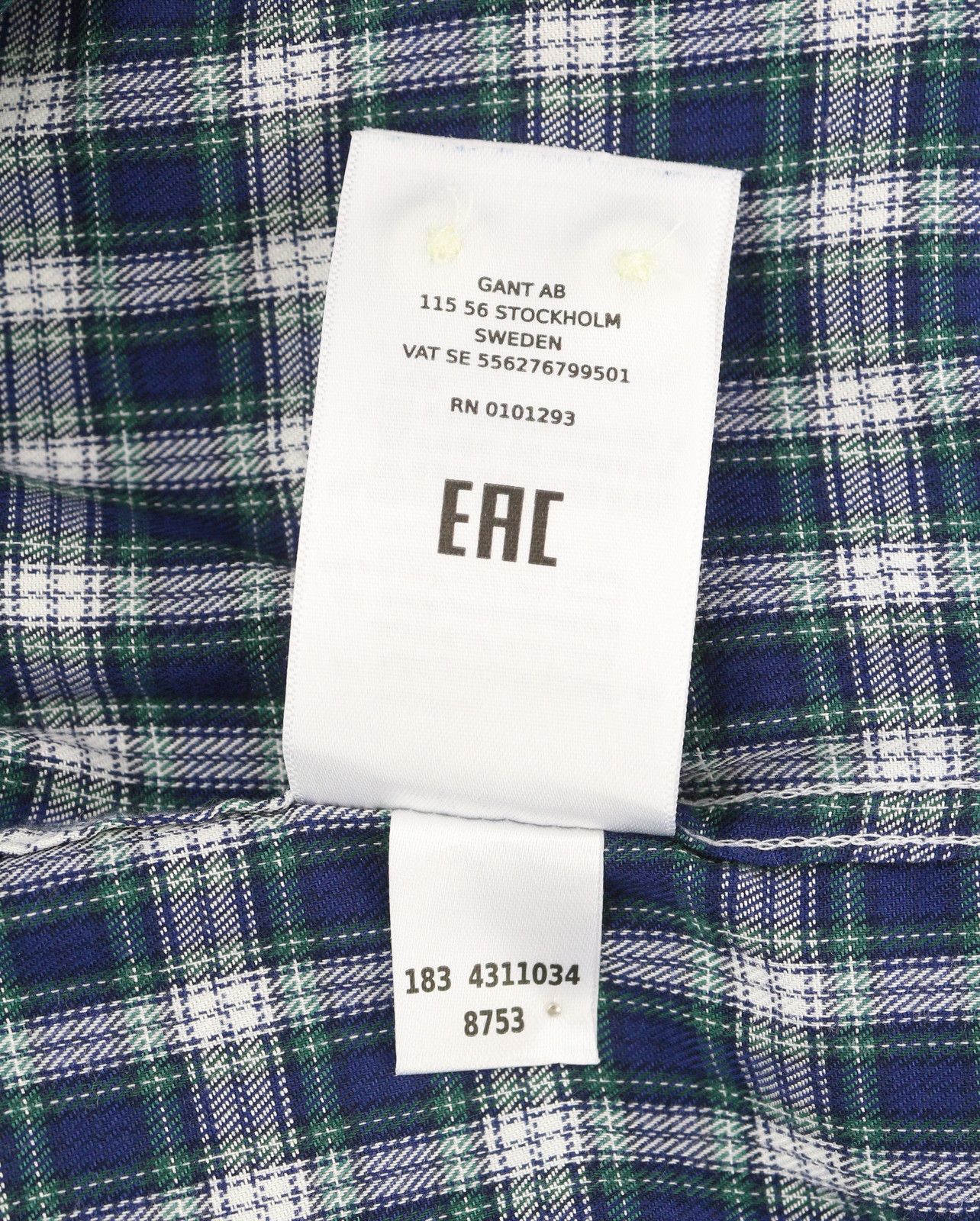 Gant FLANNEL EU38 Plaid Pattern Button-Up Spread Shirt 84929 Size M / US 6-8 / IT 42-44 - 9 Thumbnail