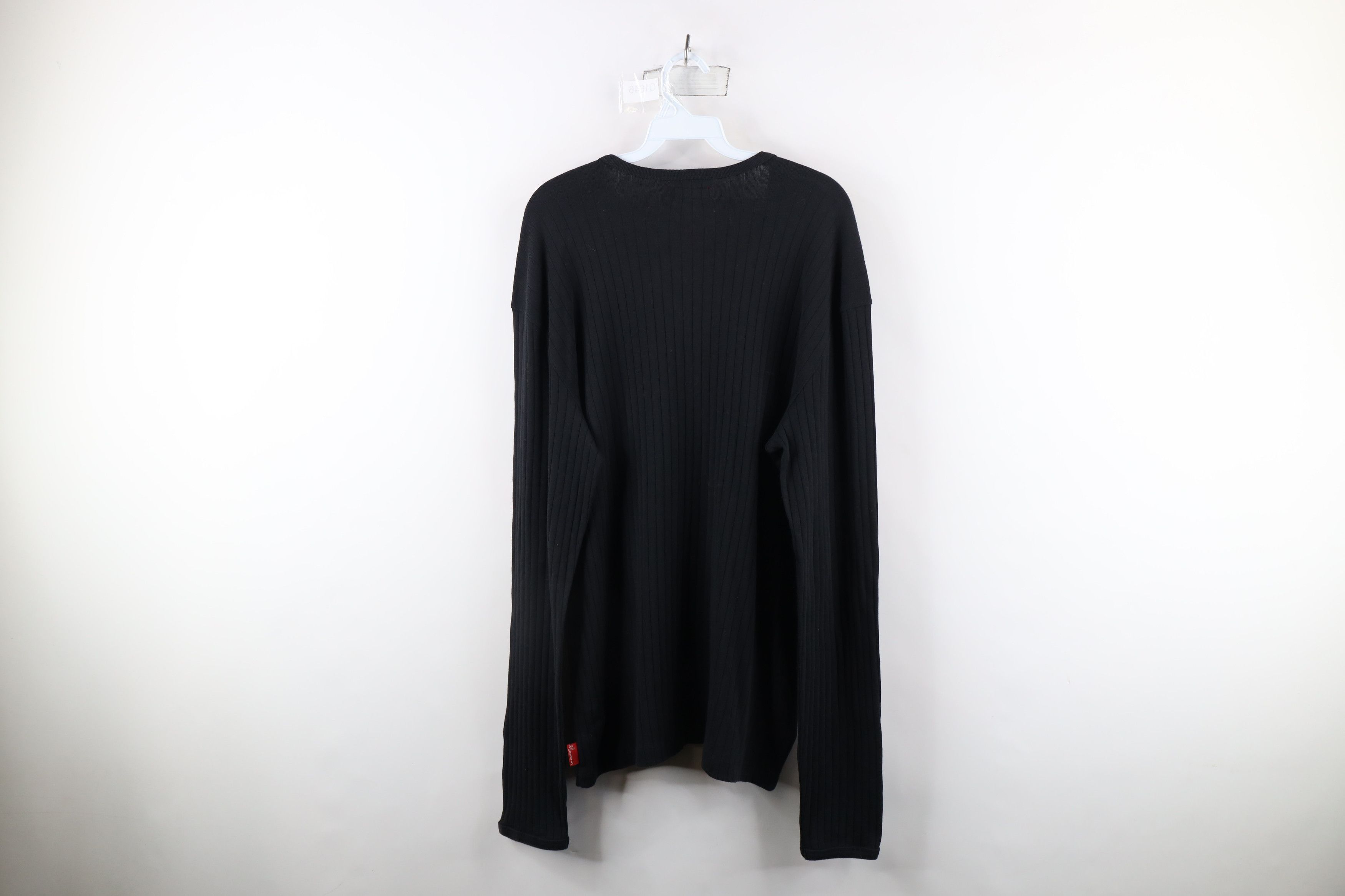Guess × Vintage Vintage 90s Guess Ribbed Knit Long Sleeve V-Neck T-Shirt Size US XL / EU 56 / 4 - 6 Thumbnail