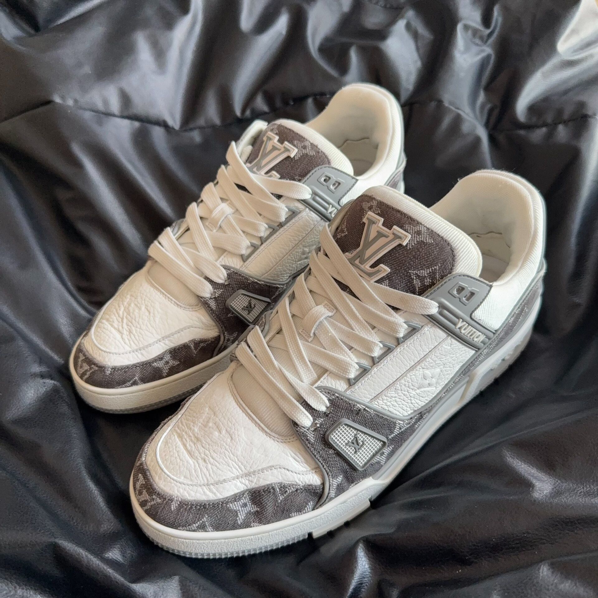 Louis Vuitton Louis Vuitton Training Denim White Lowtop Sneakers 9 Men Size US 9 / EU 42 - 1 Thumbnail