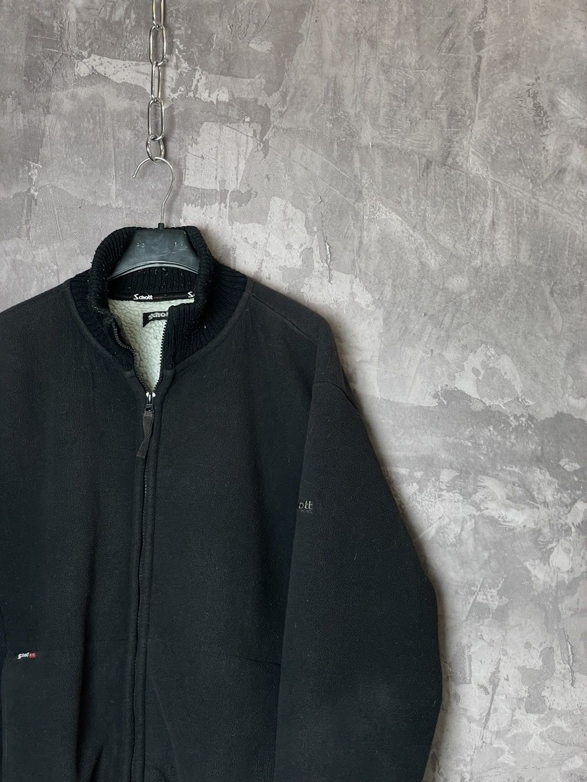 Schott × Vintage Vintage Schott NYC 90s Military Utility Fleece Jacket Size US M / EU 48-50 / 2 - 4 Thumbnail