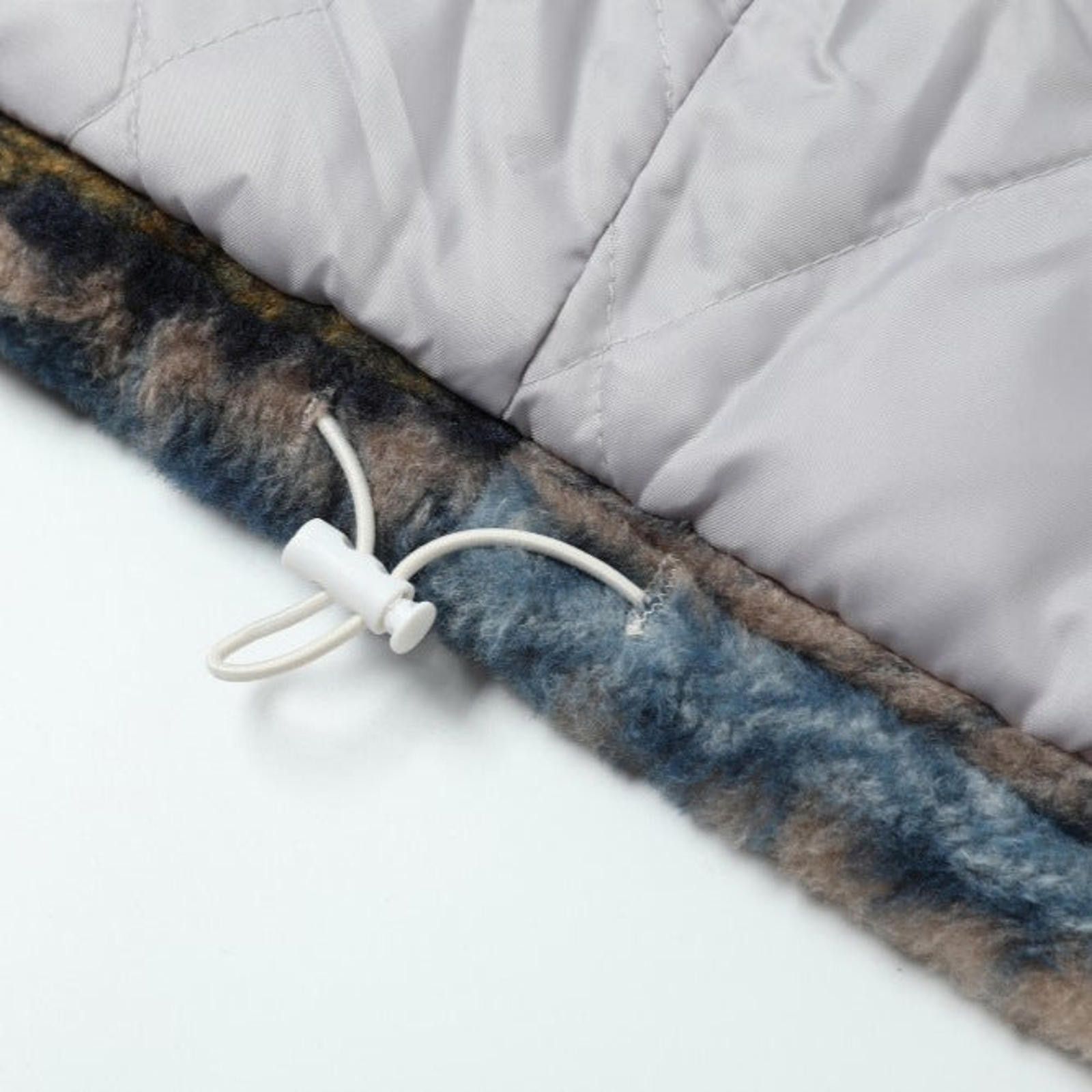 Japanese Brand Striped Faux Fur Hooded Jacket, Cozy Winter Coat Size US M / EU 48-50 / 2 - 4 Thumbnail