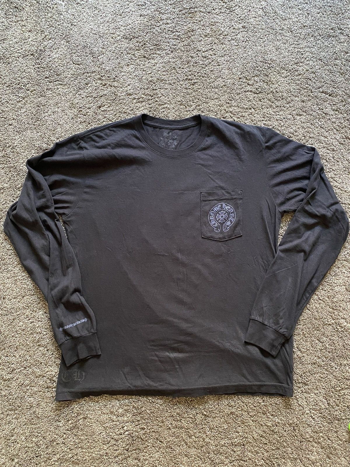 Pre-owned Chrome Hearts Staff Long Sleeve In Black