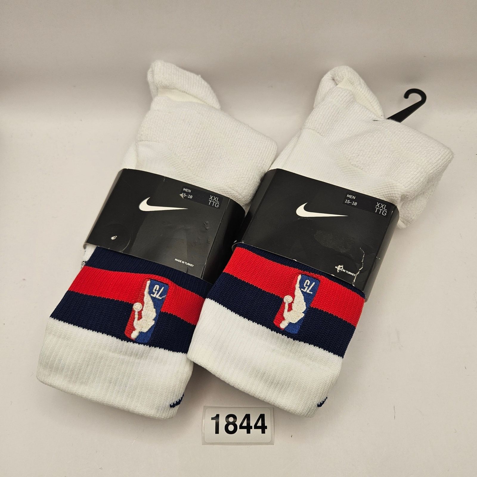 Nike LOT OF 2 - NIKE MEN'S 2XL 75TH ANNIVERSARY KNEE HIGH SOCKS Size ONE SIZE - 1 Thumbnail