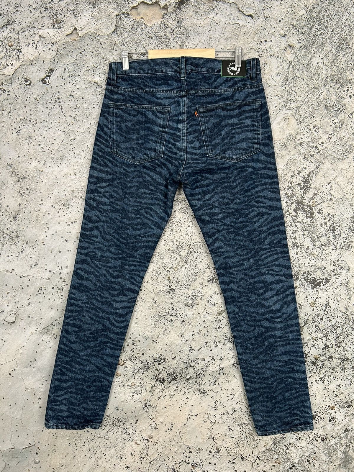 H&M × Kenzo H&M x Kenzo Zebra Denim Pants Jeans Designer Avant Garde Size US 31 - 4 Thumbnail