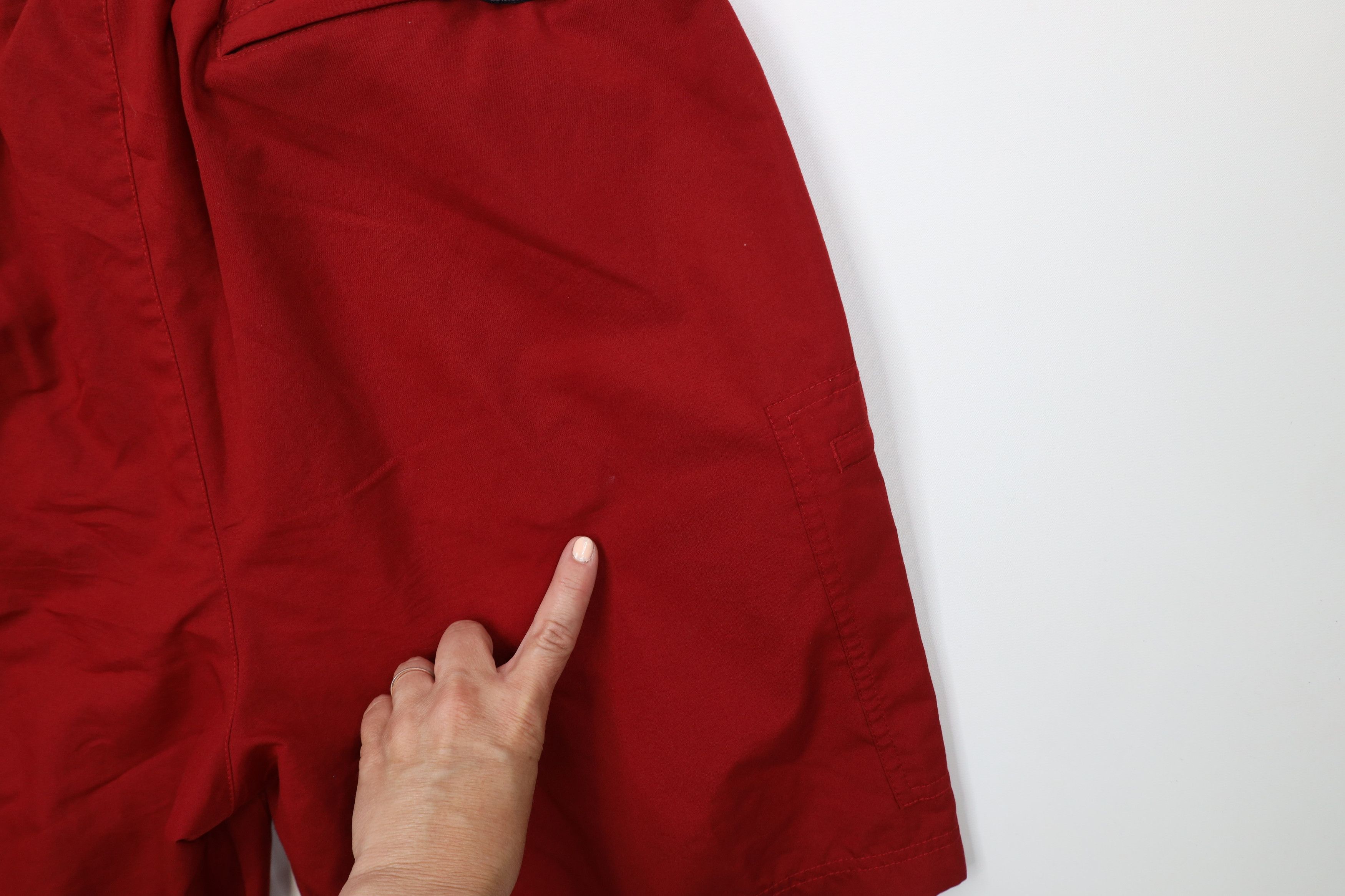 Adidas Vintage Y2K 2001 Adidas Baggy Microfiber Cargo Shorts Red Size US 34 / EU 50 - 11 Thumbnail