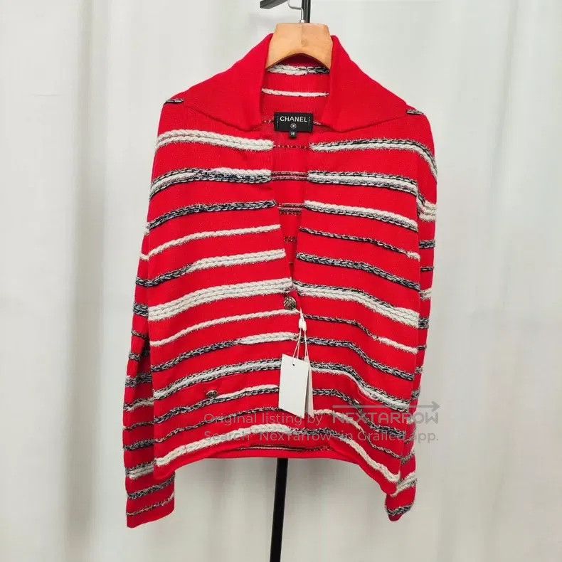 Chanel Chanel Roof series red striped cardigan coat Size XS / US 0-2 / IT 36-38 - 1 Thumbnail