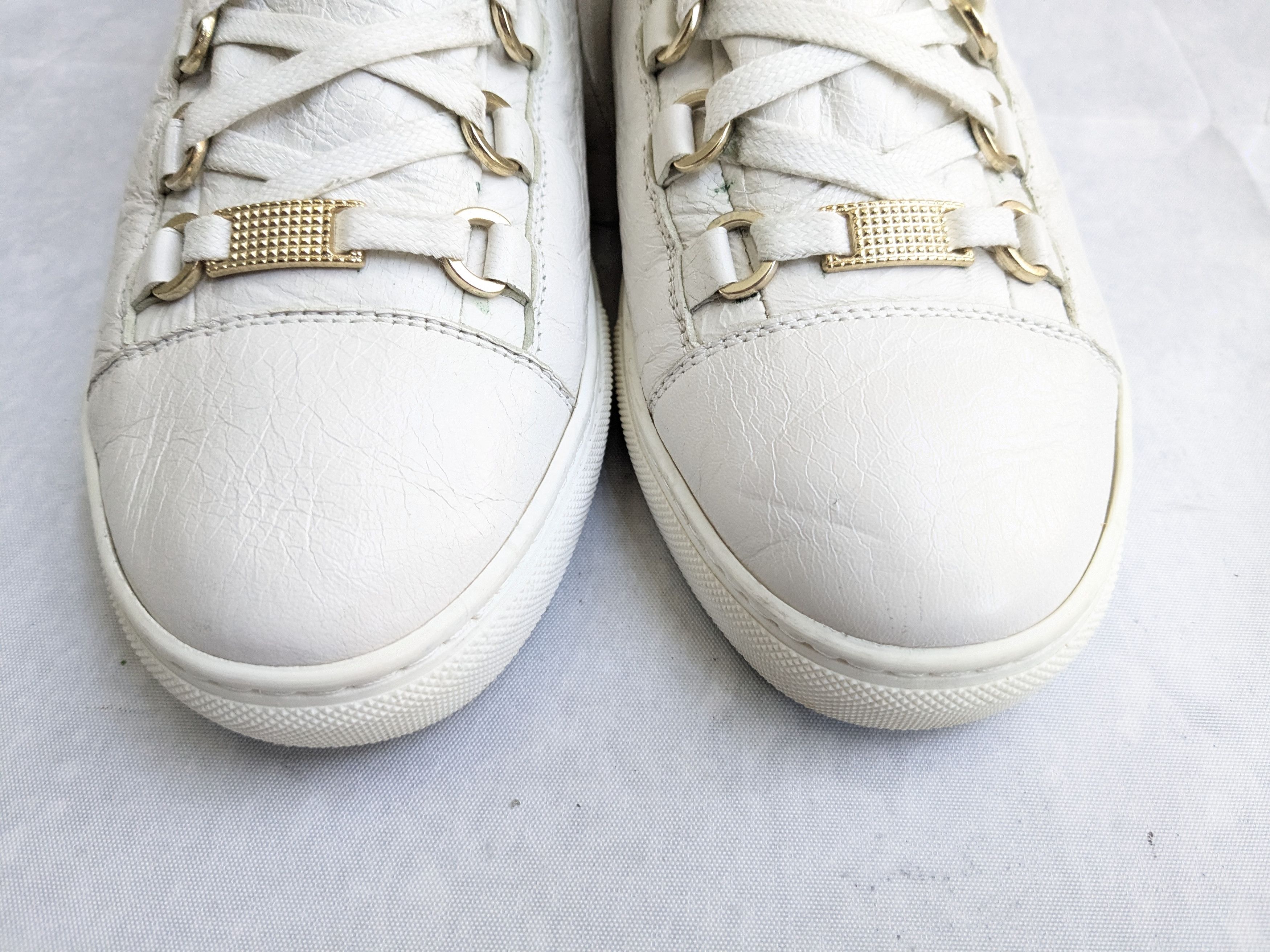 Balenciaga Arena White 8 Low Tops Leather