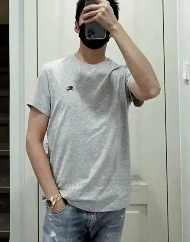 Burberry Burberry Gray Cotton Short Sleeve T-Shirt. Size US XS / EU 42 / 0 - 7 Thumbnail