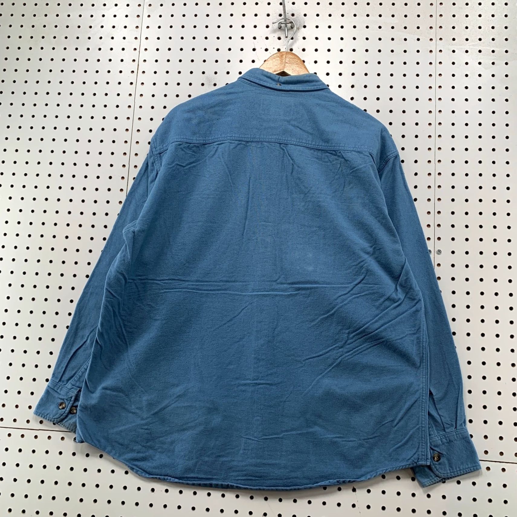 Vintage Cabela's Chamois Button Shirt Mens Large Blue Deerskin Soft Long Sleeve Outdoor Shirt Size US L / EU 52-54 / 3 - 2 Thumbnail