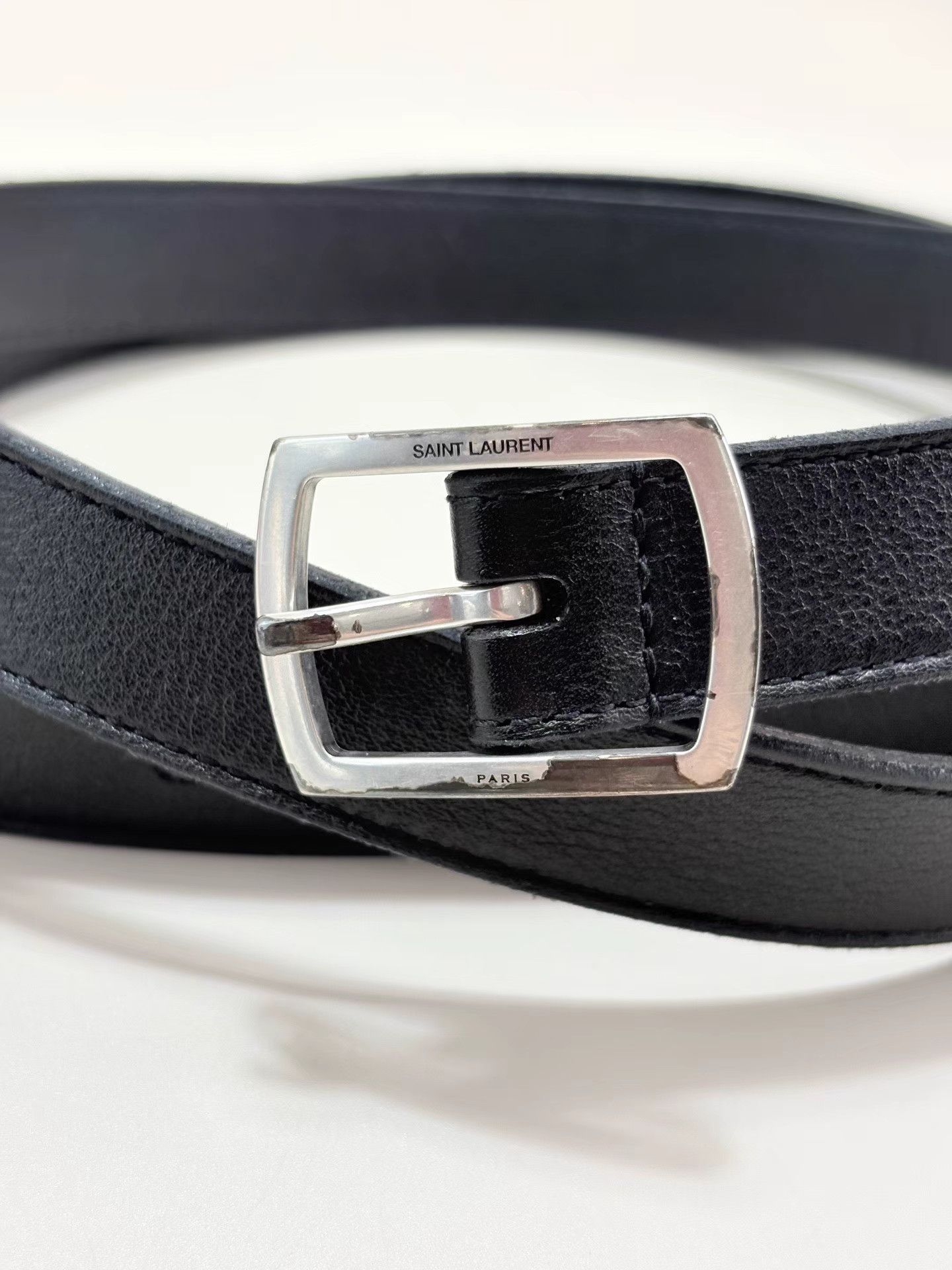 Saint Laurent Paris SAINT LAURENT SLP Black Belt K1 Size ONE SIZE - 3 Thumbnail