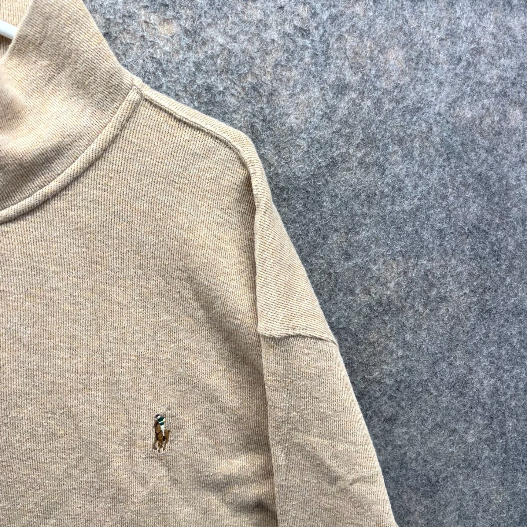 Polo Ralph Lauren Polo Ralph Lauren Sweater Shirt Men XXL Beige Pullover Knit Fleece Logo Size US XXL / EU 58 / 5 - 5 Thumbnail