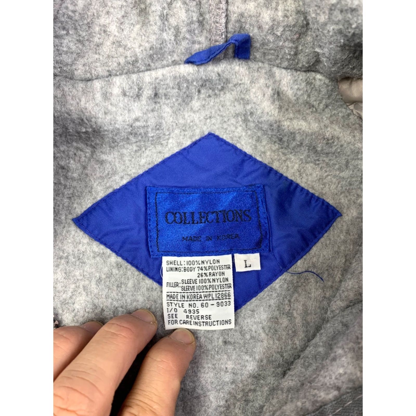 Vintage VINTAGE Collections Jacket Womens L 90s Blue Hooded Full Zip Lined (Outer Shell Nylon) Regular Fit Size L Casual Womens - 90s Theme Size L / US 10 / IT 46 - 2 Thumbnail