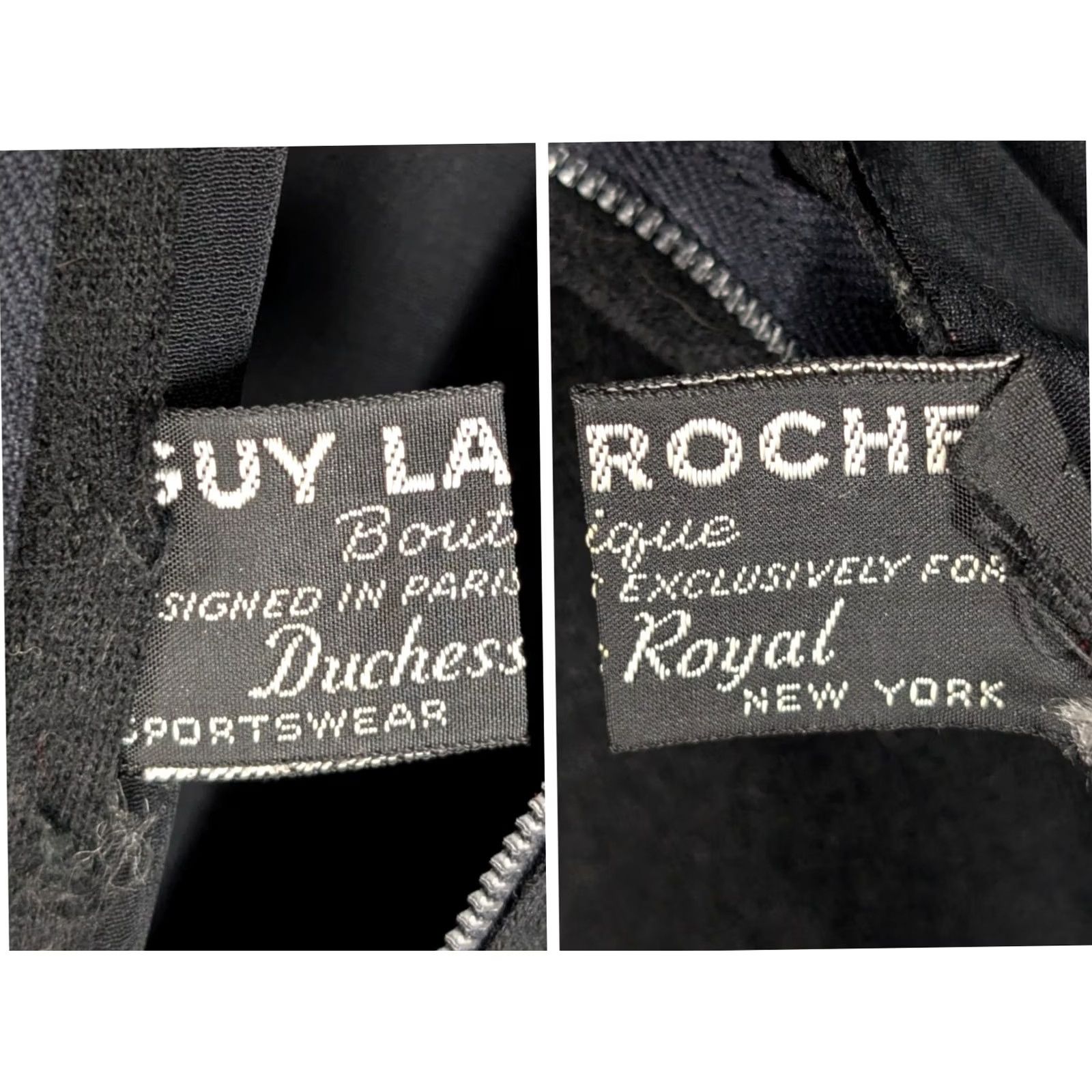 Guy Laroche VINTAGE Guy Laroche Boutique Wool Fleece Knit Mod Dress Flapper Revival 1960s 36 Black Size XS / US 0-2 / IT 36-38 - 6 Thumbnail