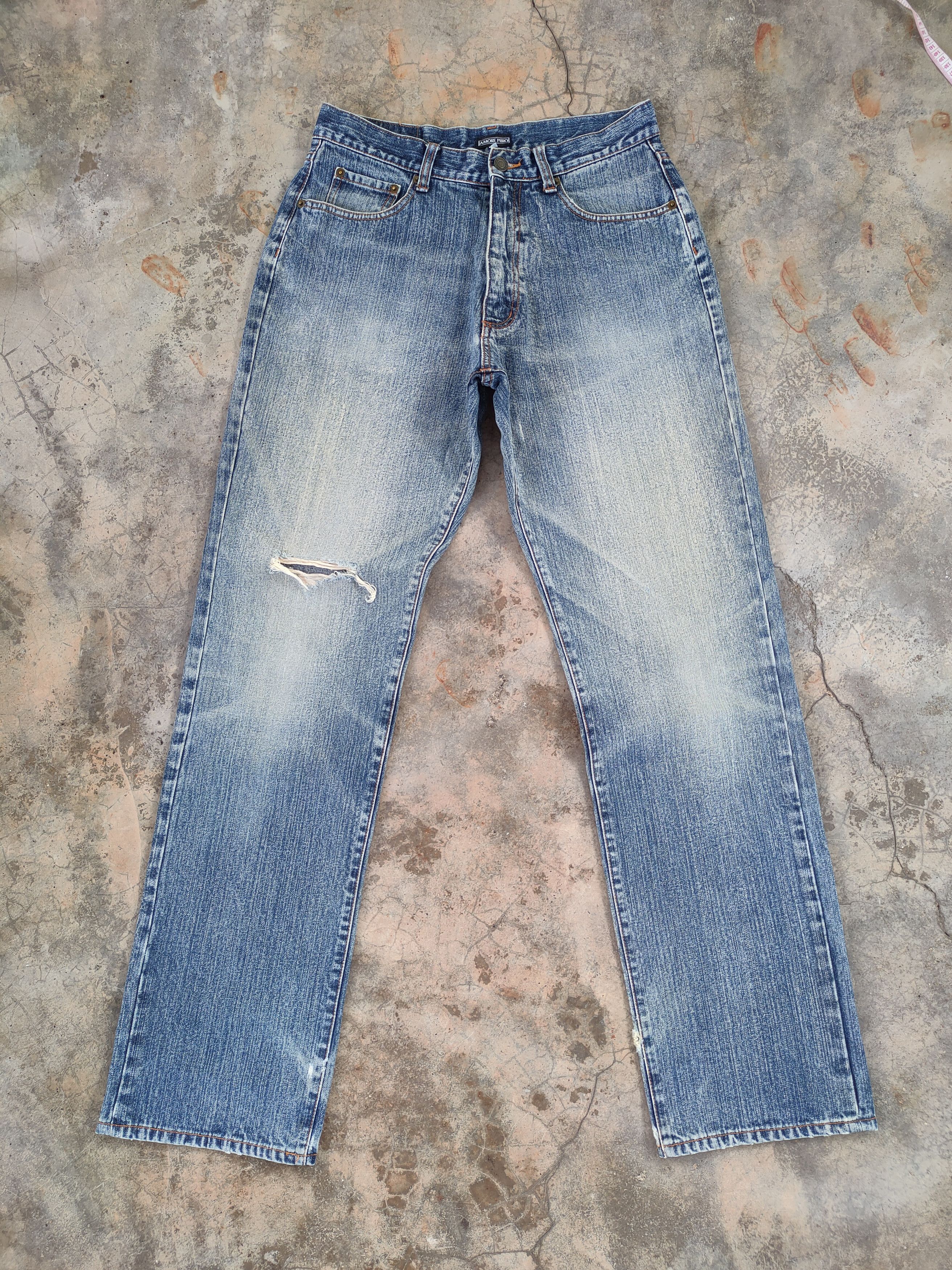 Japanese Brand W30×33 VINTAGE JAPANESE DISTRESSED FADED JEANS DENIM PANTS Size US 30 / EU 46 - 1 Thumbnail