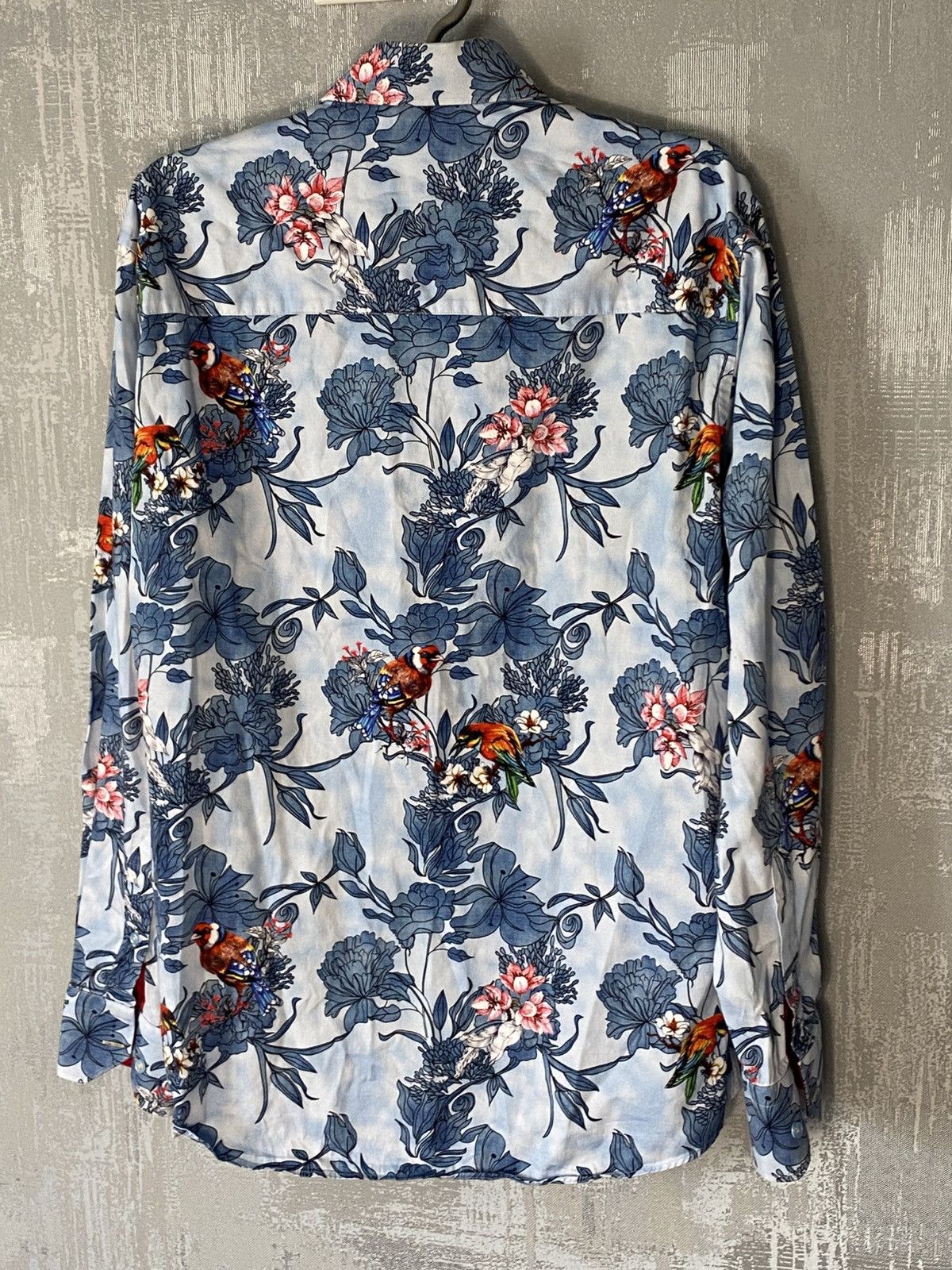 Designer Claudio Lugli Couture Flowers and Birds Shirt Button up Size US L / EU 52-54 / 3 - 5 Thumbnail