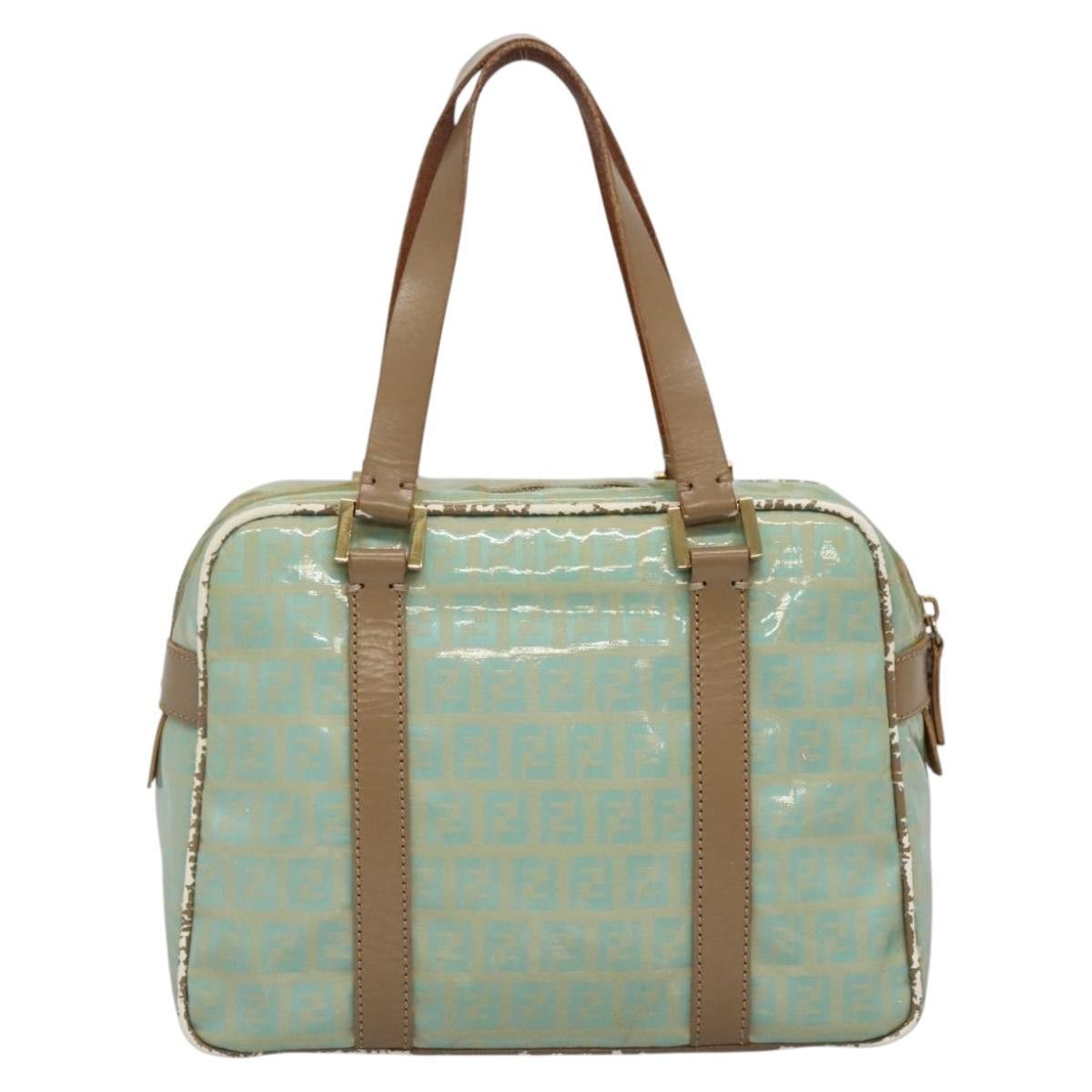 Fendi FENDI Zucchino Canvas Hand Bag Coated Canvas Peppermint Gold Size ONE SIZE - 3 Thumbnail