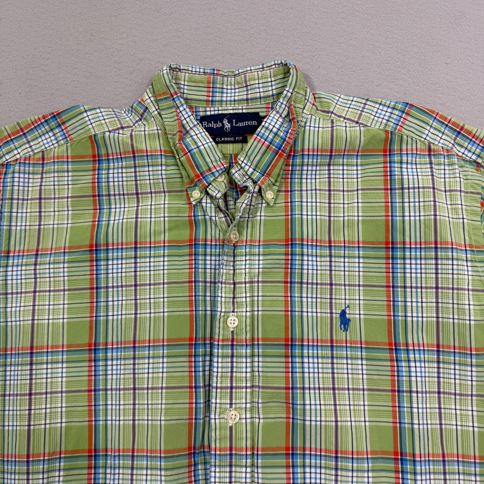 Polo Ralph Lauren Vintage Polo Ralph Lauren Classic Fit Button Shirt XL Green Size US XL / EU 56 / 4 - 3 Thumbnail