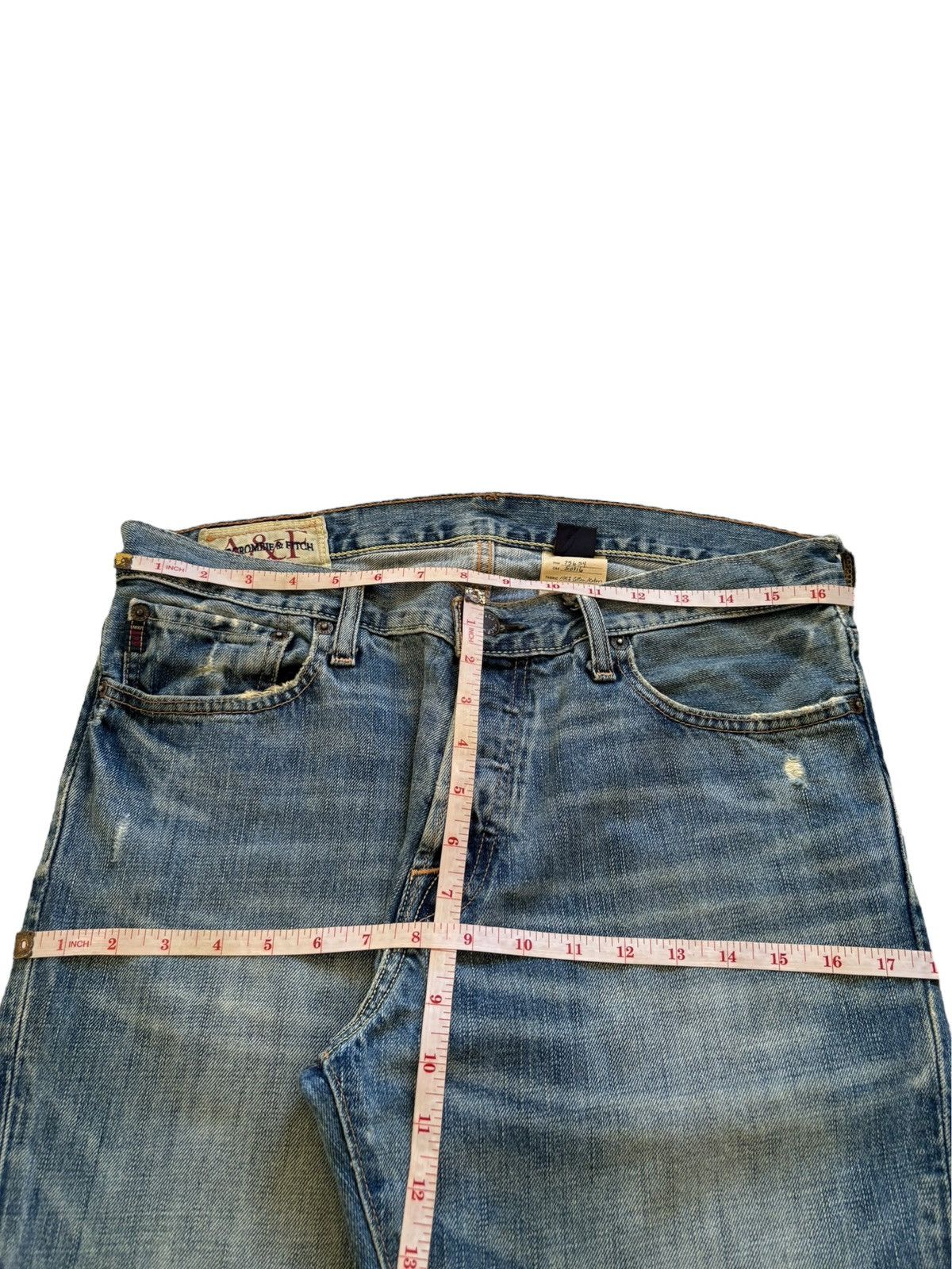 Abercrombie & Fitch Vintage Abercrombie & Fitch Mud Wash Ripped Flare Jeans Size US 34 / EU 50 - 12 Thumbnail