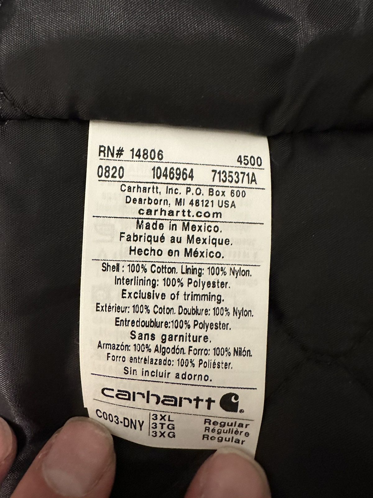 Carhartt 3XL — Carhartt Jacket-C00-DNY Size US XXL / EU 58 / 5 - 10 Thumbnail