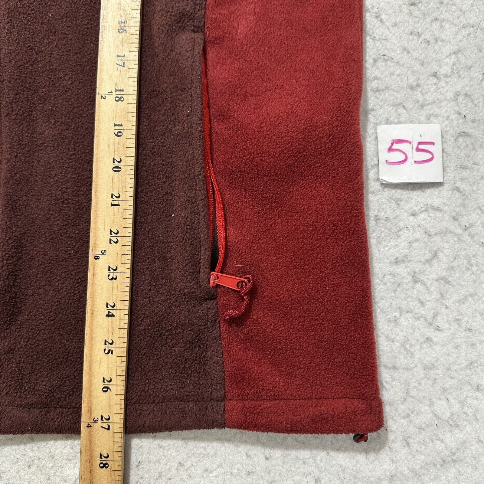 Columbia Columbia Large Fleece Sweatshirt High Neck Maroon Pockets Size US L / EU 52-54 / 3 - 9 Thumbnail