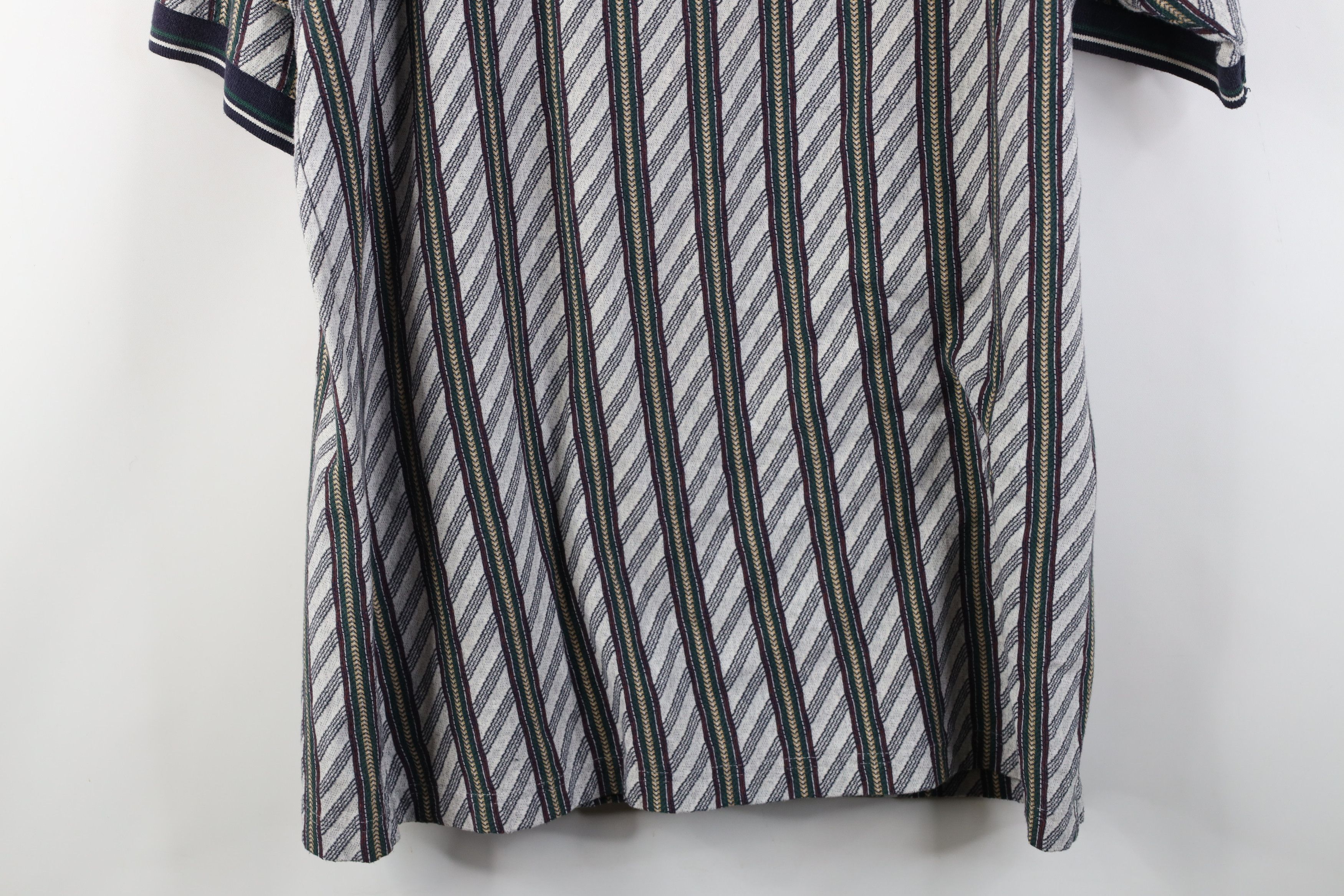 Vintage Vintage 90s Streetwear Striped Knit Collared Golf Polo Size US L / EU 52-54 / 3 - 11 Thumbnail