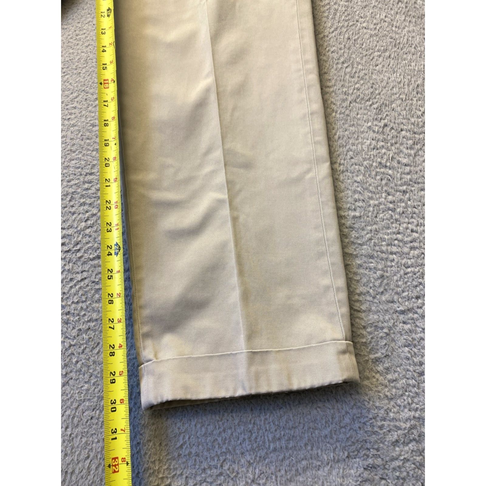 Brooks Brothers BROOKS BROTHERS Mens Elliot Fit Chino Pants Pleated 37W 30L Light Tan Size US 36 / EU 52 - 4 Thumbnail